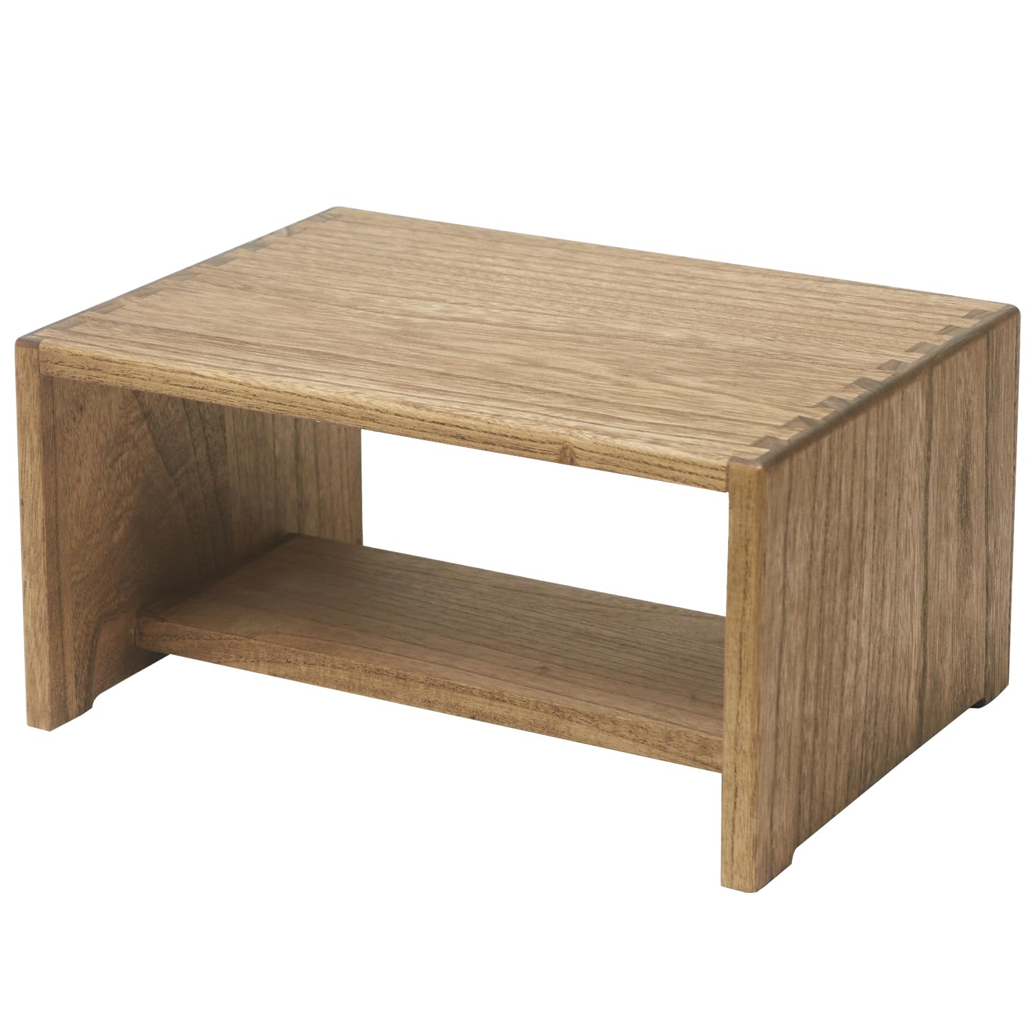 KIRIGEN Wooden Step Stool and Footrest, 40 cm, Brown