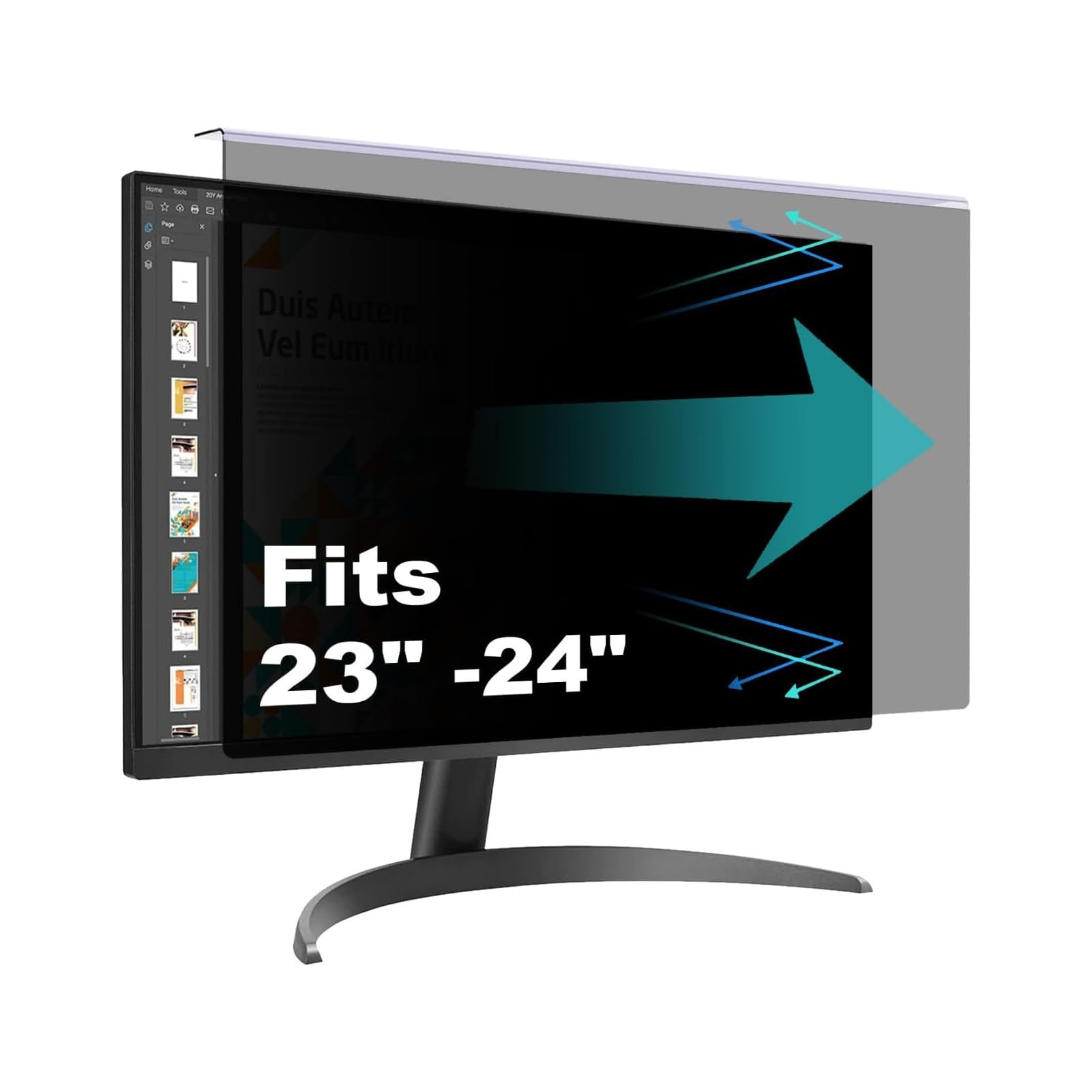Filtro para Pantalla de Ordenador de 24 Pulgadas, Protector de Pantalla Que bloquea la luz Azul, Filtro de privacidad con reducción de UV y Reflejos y ángulo de visión de 30°,