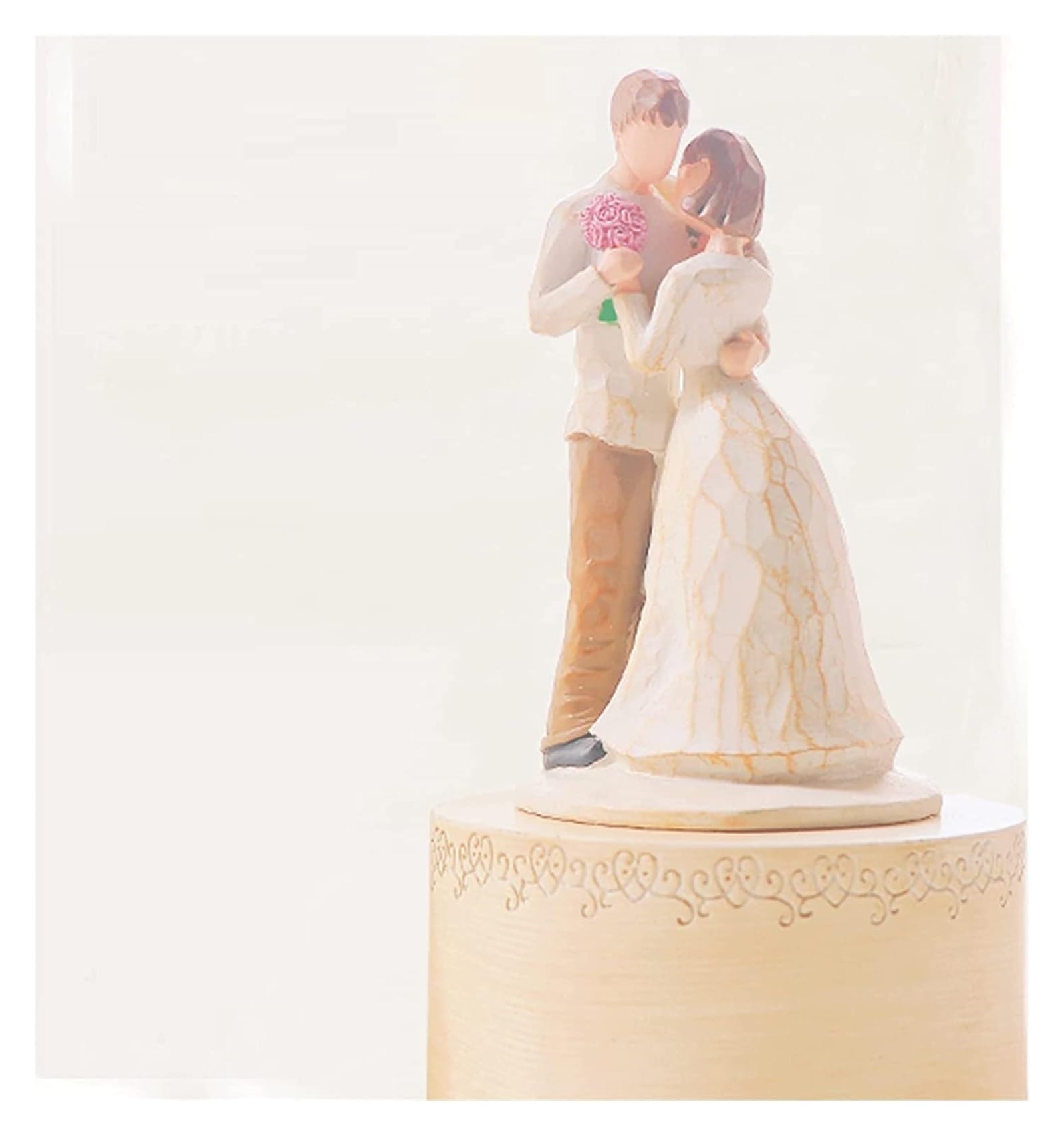 JCAKES Carillon Classica Statua Fatta a Mano Carattere Sky City Music Box Retro Couple Music Box Matrimonio Compleanno San Valentino