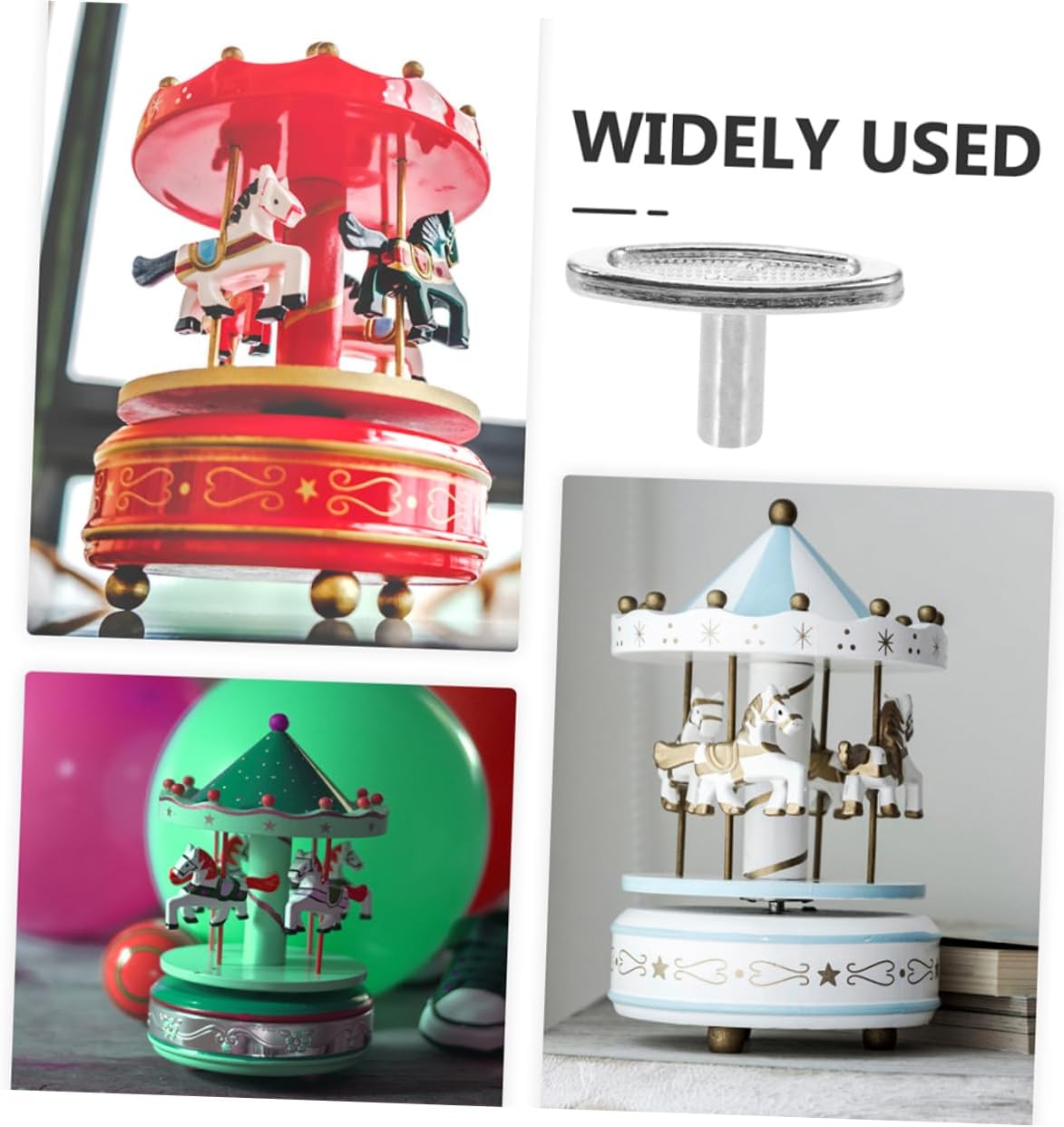 Toddmomy 8pcs Music Box Part Mr Winder Carousel Music Box Key Windup Movement Key Winding