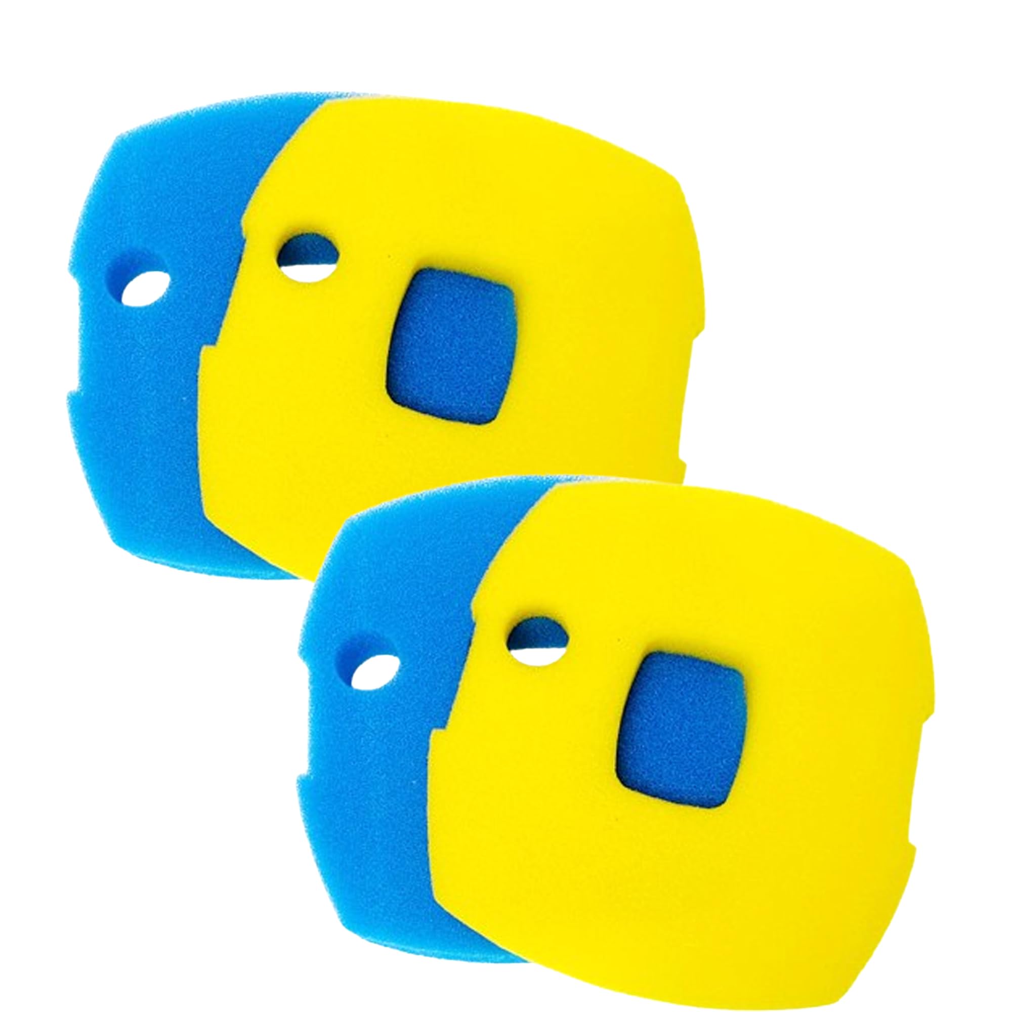 2 filtri in spugna blu e 2 gialli di ricambio per filtro pompa a pressione per laghetto CUF-3800 CUF-5800 950/1370GPH