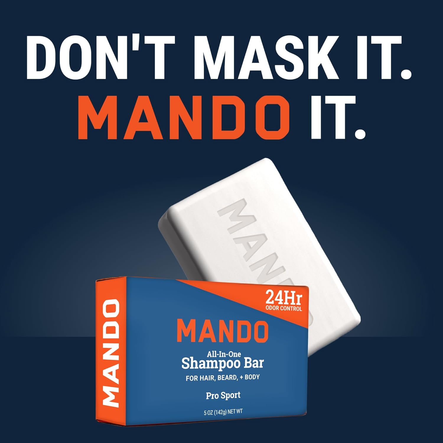 Mando Shampoo Bar - All in One Natural Shampoo Bar for Men - Cleanses and Moisturizes Hair, Beard and Body - Paraben & Sulfate Free - Biodegradable Formula - 5 Ounce - Pro Sport - Image 9