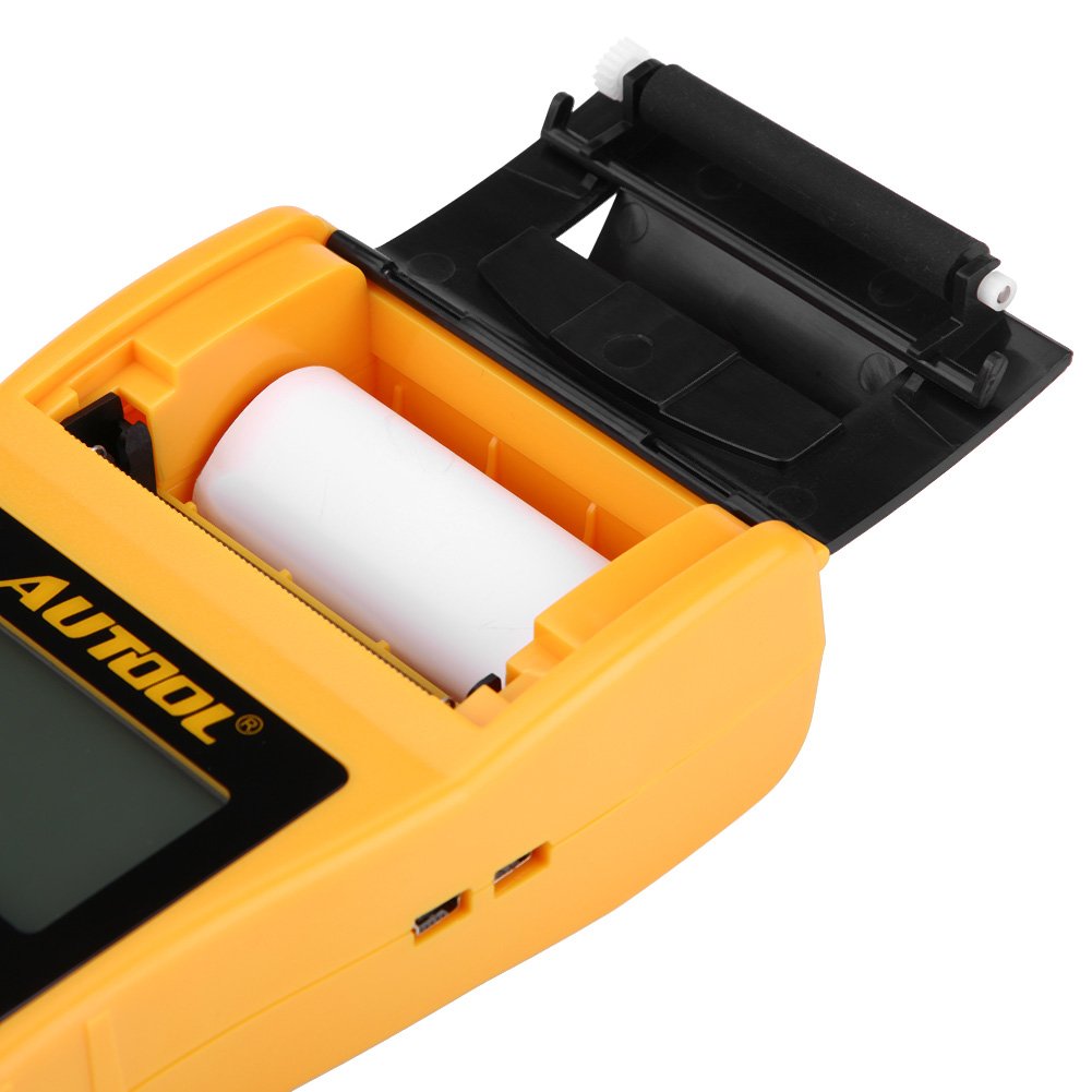 KIMISS Tester di carica della batteria dell'auto, 12 V, con stampante multi-lingua, per camion di servizio pesante, ATV e auto
