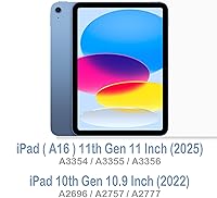 Vista 2 de Feams Funda para iPad A16 de 11ª Generación de 11 Pulgadas 2025, iPad de 10ª Generación de 10.9 Pulgadas 2022, Cubierta Trasera Delgada