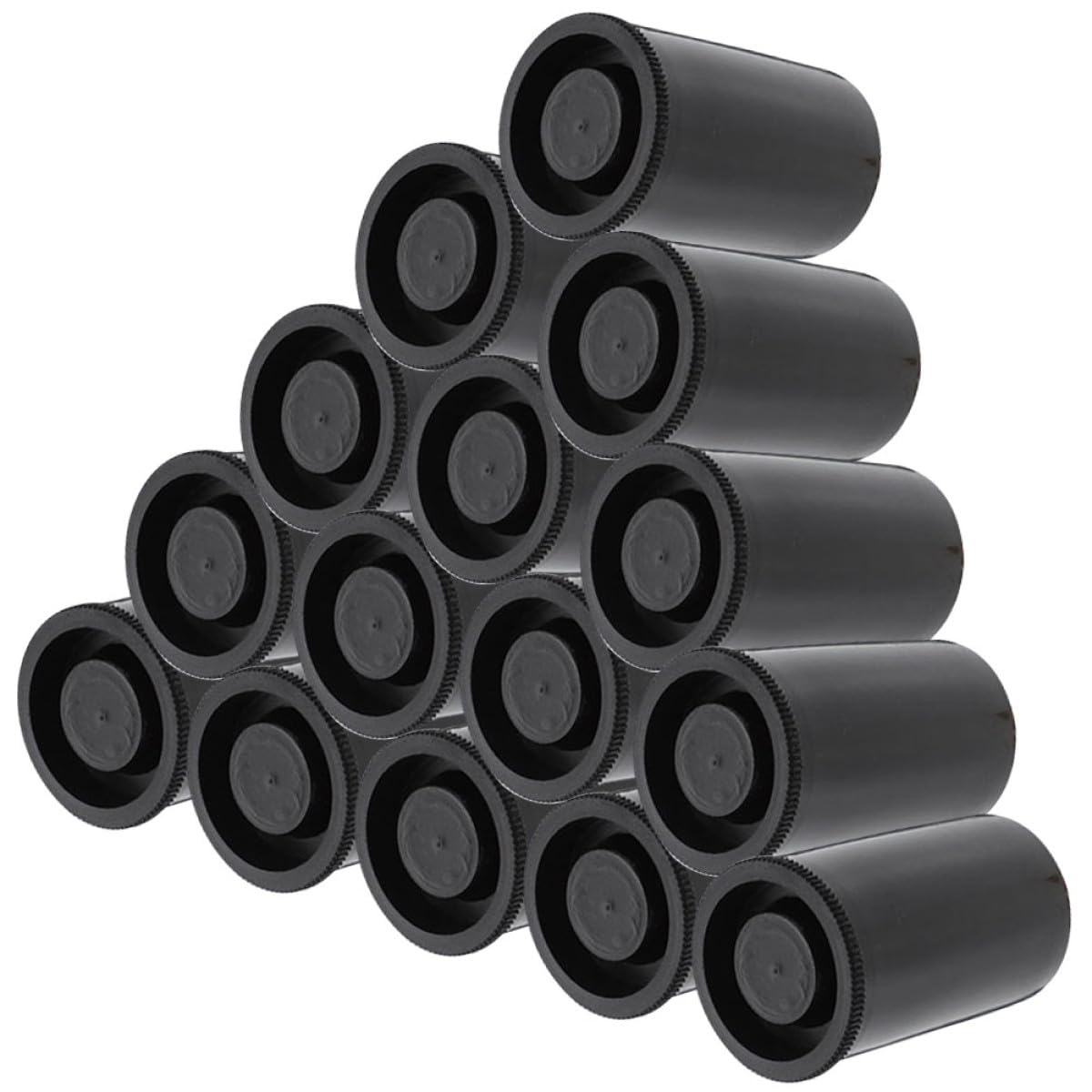 Alipis Boîtes de Rangement pour Films Photo en Plastique Couvercle Boîte Cylindrique Noire Lot de 50 Pièces Étui Étanche et Anti-Poussière pour Stockage et Transport de Pellicules