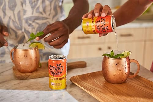 Miniatura 5 de Zevia Cerveza de jengibre cero calorías o azúcar endulzada naturalmente con extracto de hoja de stevia una batidora perfecta de bebidas 75 onzas