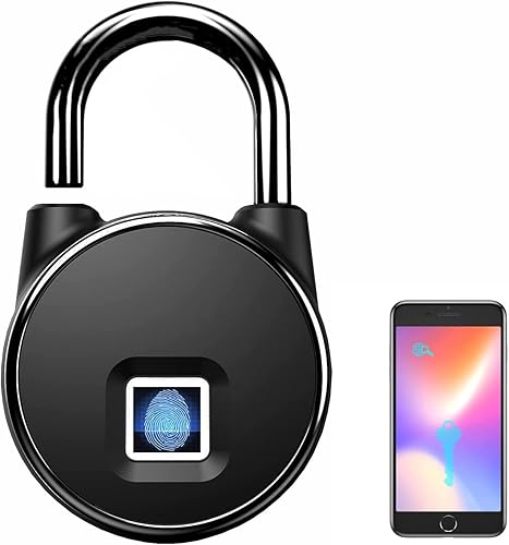 Candado de huellas dactilares candado inteligente sin llave con biométrico bloqueo de desbloqueo de aplicación Bluetooth candado de huella pulgar