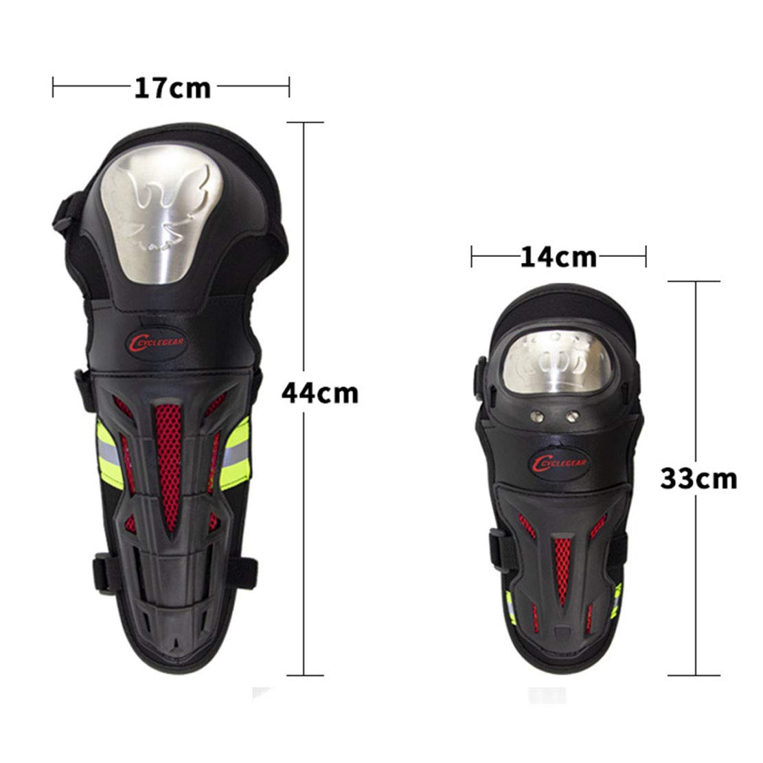 AKT Ochraniacze na kolana, łokcie MTB, kolana Long Shin Guard, wyposażenie ochronne do wyścigów, motocrossu, jazdy na deskorolce (longa, łokcie i ochraniacze na kolany)