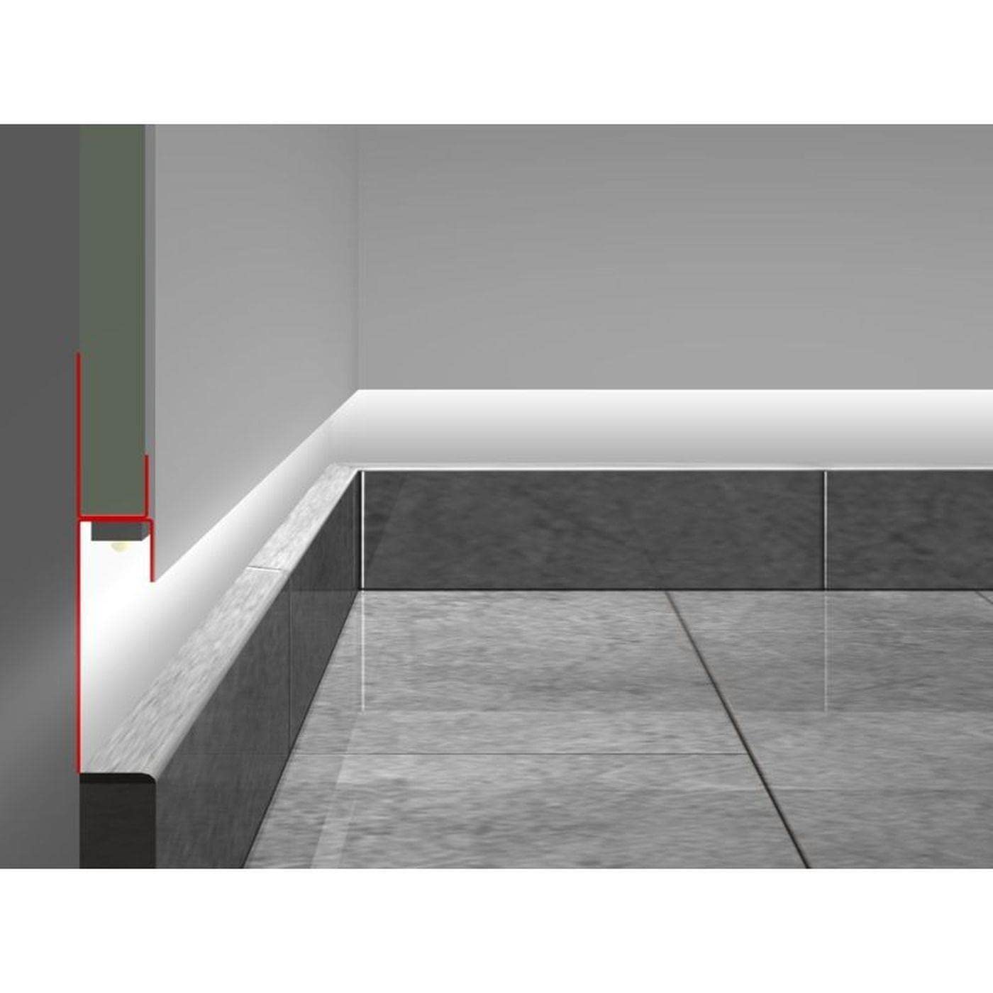 2m LED Trockenbauprofil SNL 50mm Sichtschenkel für Gipskartonplatten Stahl Zinkblech