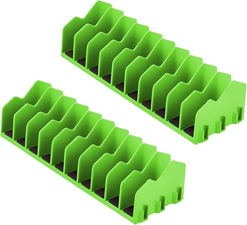 Estante organizador de alicates, soporte para cortadores de alicates de 10 ranuras con base de goma antideslizante, caja de herramientas