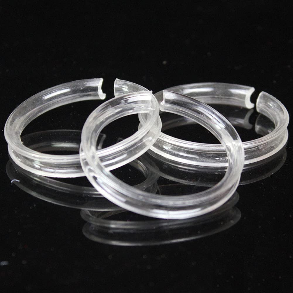luzen 8Pcs Acrylic Jewelry Bracelet Support Display Ring Loop Holder Round Bracelet Wrist Bead Chain Displaying Ring Circle Organizer, Clear