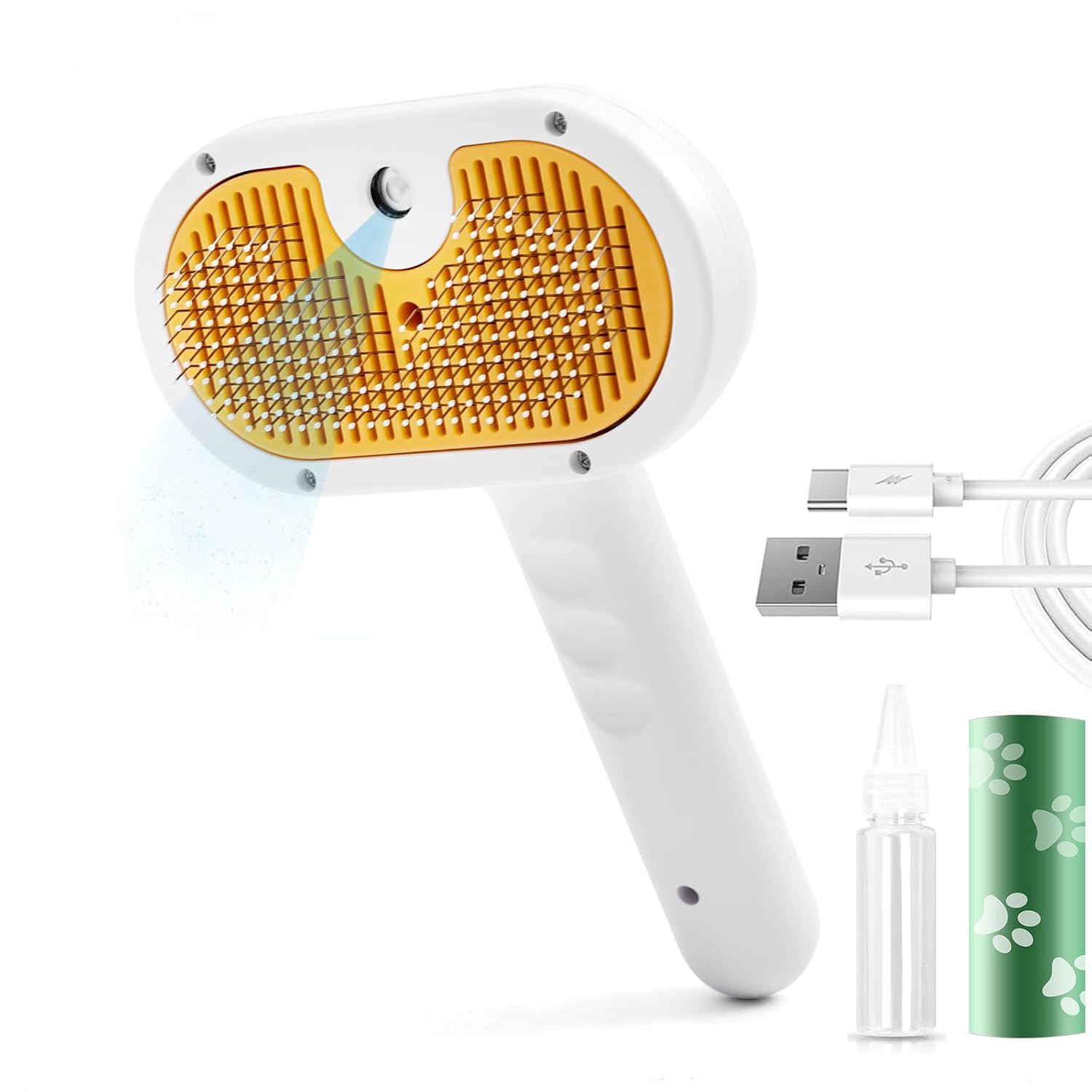 3 in 1 Cat Steam Brush, Pet Grooming Brush with Electronic Mist Spray, Efficient Hair Removal & Deep Cleaning, Self-Cleaning for Long & Short Haired Cats Dogs 3 in 1 Cat Steam Brush, Pet Grooming Brush with Electronic Mist Spray, Efficient Hair Removal & Deep Cleaning, Self-Cleaning for Long & Short Haired Cats Dogs
