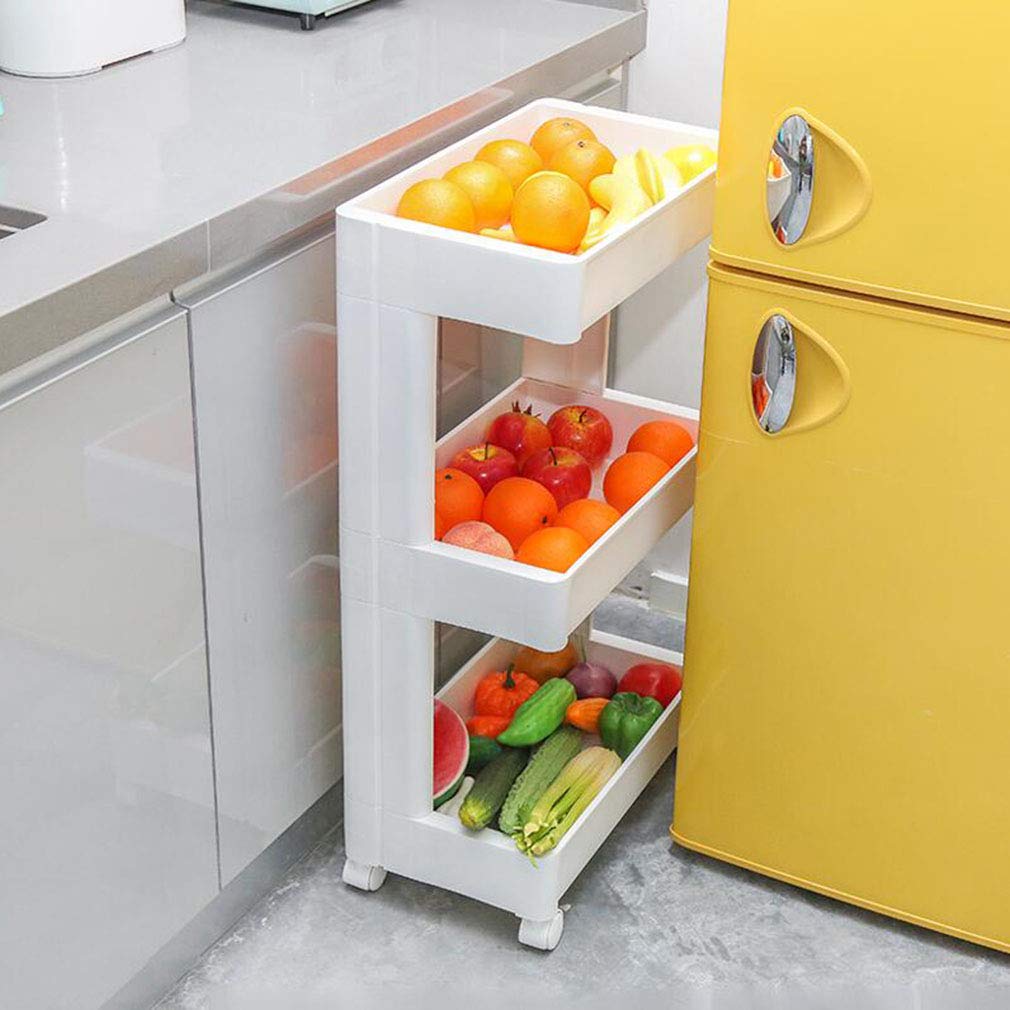 Estante de Almacenamiento en la Cocina Estante para Lavabo Estante Movible Alta Capacidad 3/4 Capas Baño de plástico Inodoro LINGZE