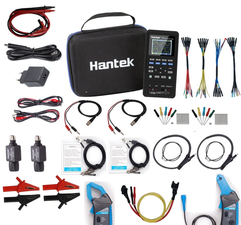 Hantek2D82Auto kit I/II/III Digital Car Handheld Oscilloscope 4 In 1 + Multimeter 80MHz Signal Source Automotive Diagnostic 250MSa/S Portable(2D82Auto Kit III)