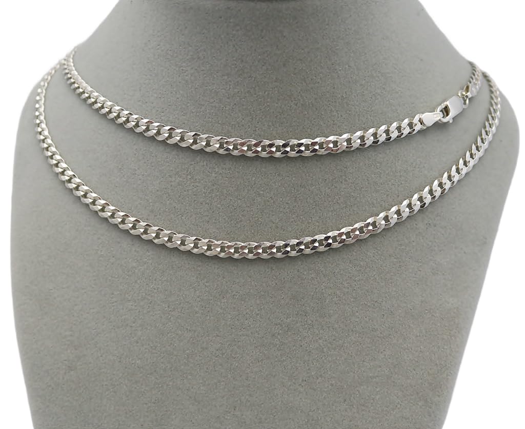 Cadenas para hombre, oro 925/585 de 14 quilates, cadena para hombre, cadena de eslabones para hombre, plata 925 con oro de 14 quilates, joyería para hombre, calidad italiana