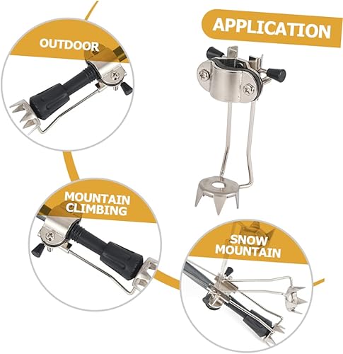 Miniatura 7 de BESPORTBLE 3 piezas de bastones de trekking tacos de nieve accesorios de escalada caña agarre de hielo punta de caña de hielo Puntos de punta de