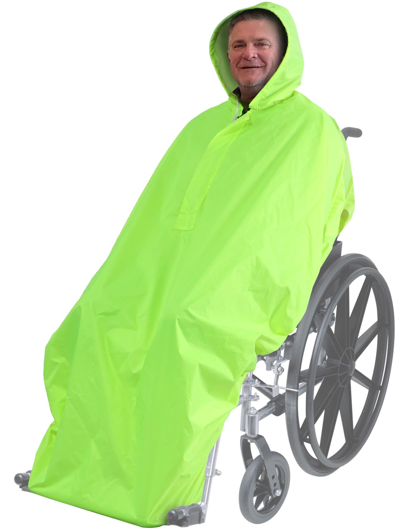 ANYOO Wasserdichte Poncho Abdeckung für Rollstühle Leichter Regenponcho Cape Shield mit Gummibändern bietet Trockenschutz für Rollstühle, Einheitsgröße