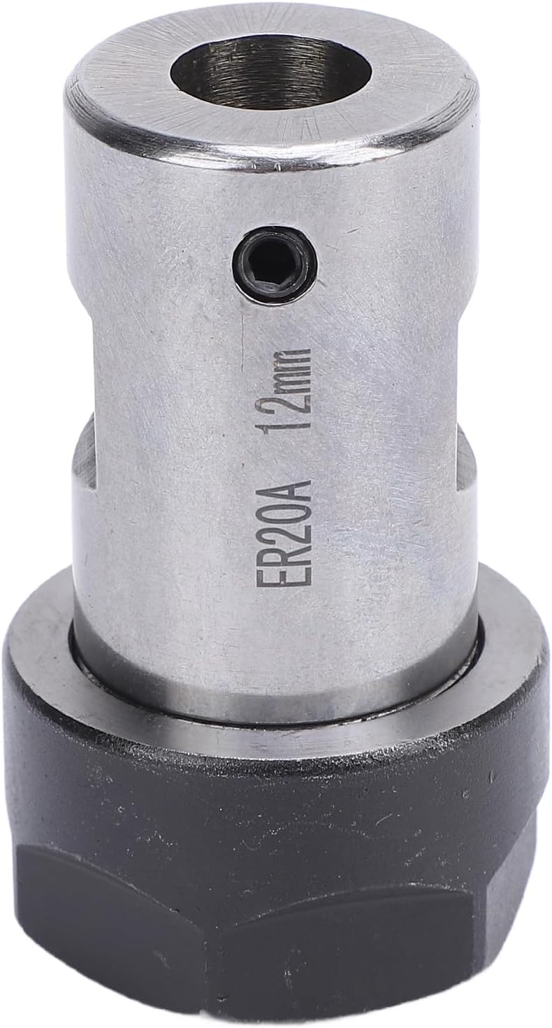 Motor Shaft Spindle Adapter, ER20 12mm 40cr Alloy Steel with Storage Box, for CNC Milling Machine Deep Processing