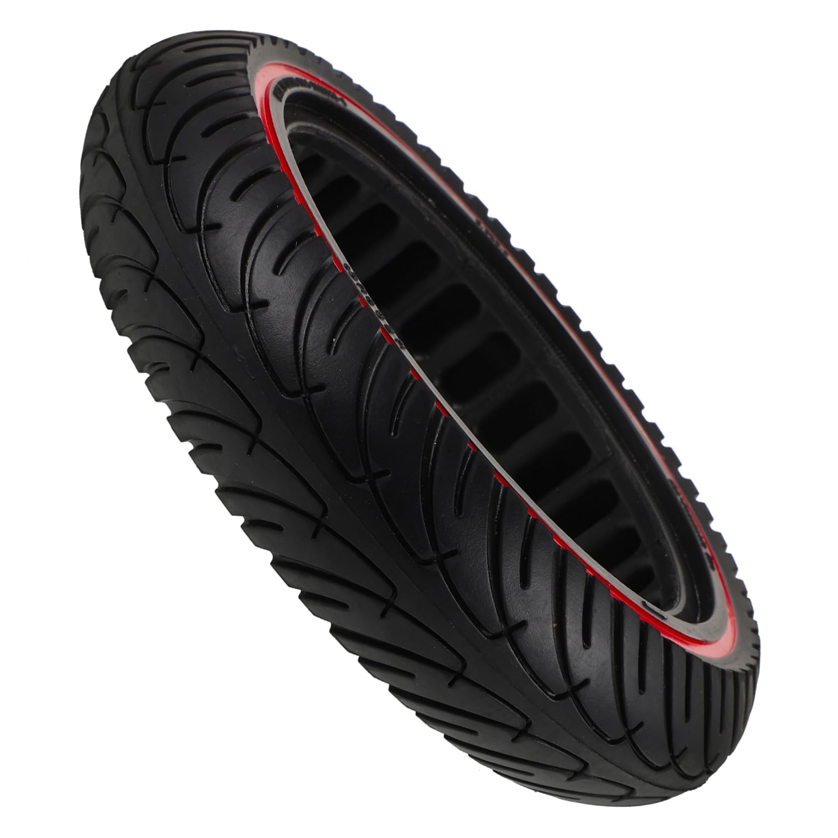 Pneu Plein Trottinette Électrique Roue de Remplacement Antidérapante et Solide pour Scooter Électrique Pro Pneu Non Gonflable à Structure Alvéolée Rouge pour Meilleure Stabilité