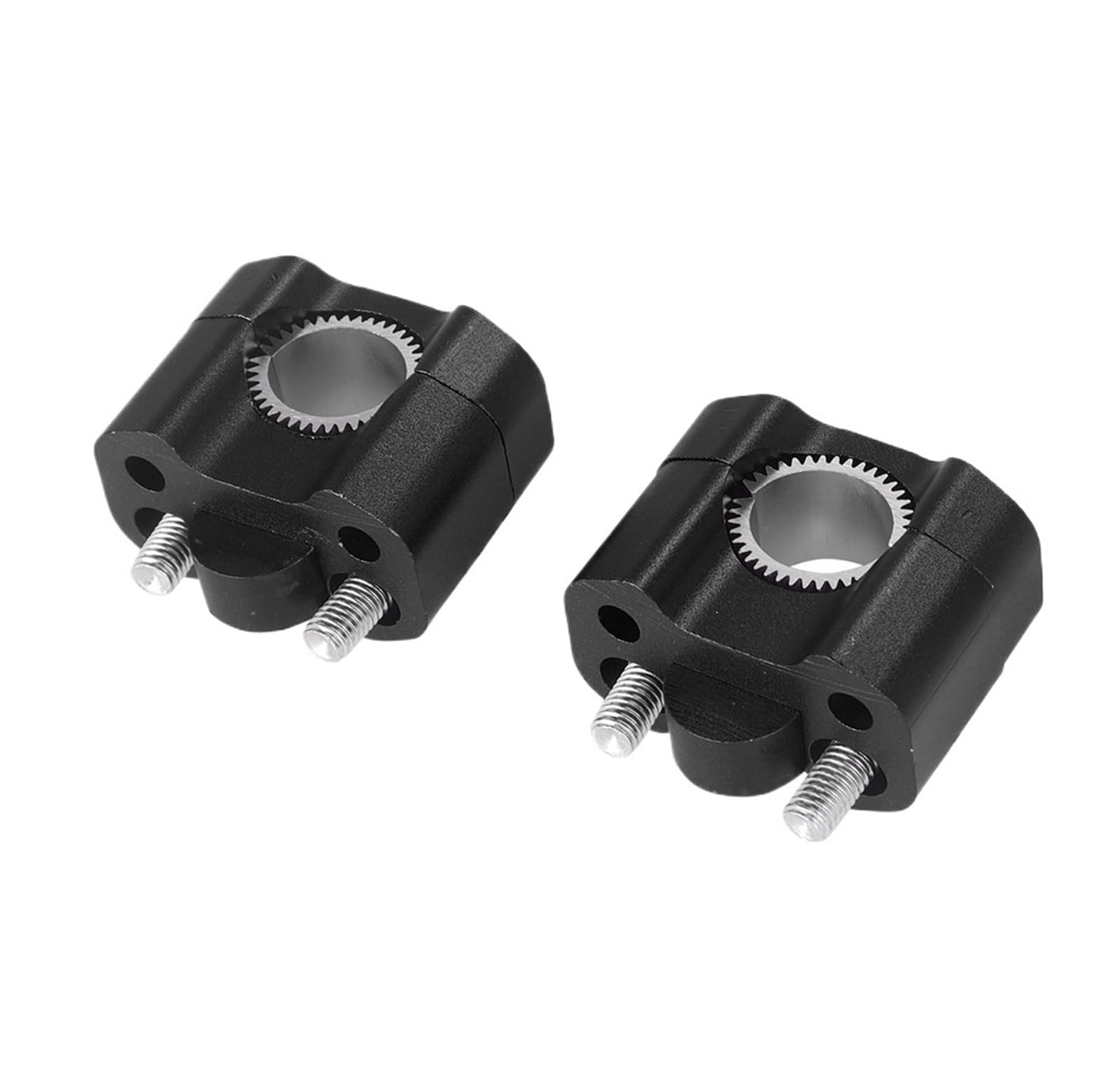 KWEZ Motorcycle 22mm 28mm Handlebar Clamp Risers Bar Clamps(Black)