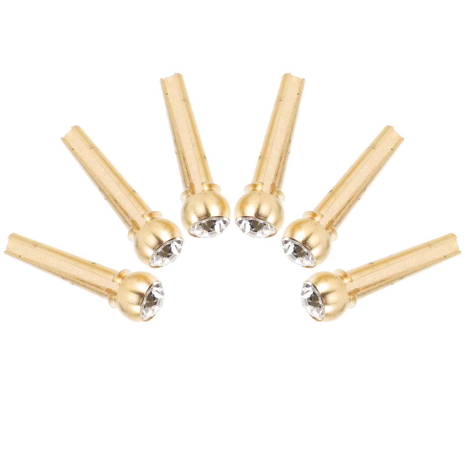 HANABASS 6pcs Guitar Bridge Pins Durable String Fixing Nails for Acoustic Guitar Lightweight Replacement Pegs with Craftsmanship for Musicians