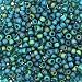 Miyuki Round Rocaille Seed Beads Size 8/0 Matte Transparent Teal AB 22 Gram Tube