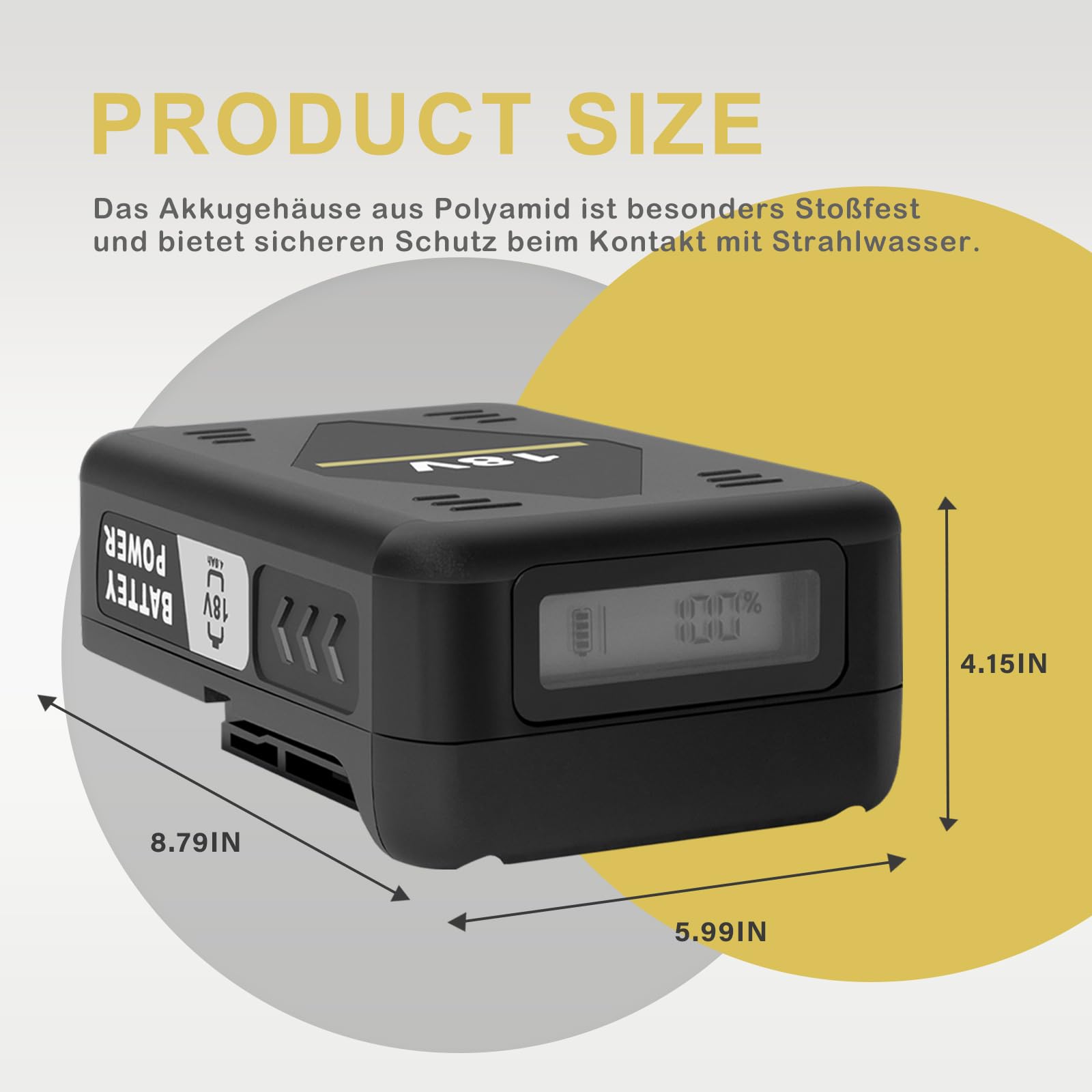 Remate 4,0 Ah per batterie Kärcher 18 V/4,0 Ah, tempo di ricarica: da 1,5 ore a pieno, adatto per tutti i dispositivi con piattaforma di alimentazione a batteria da 18 V