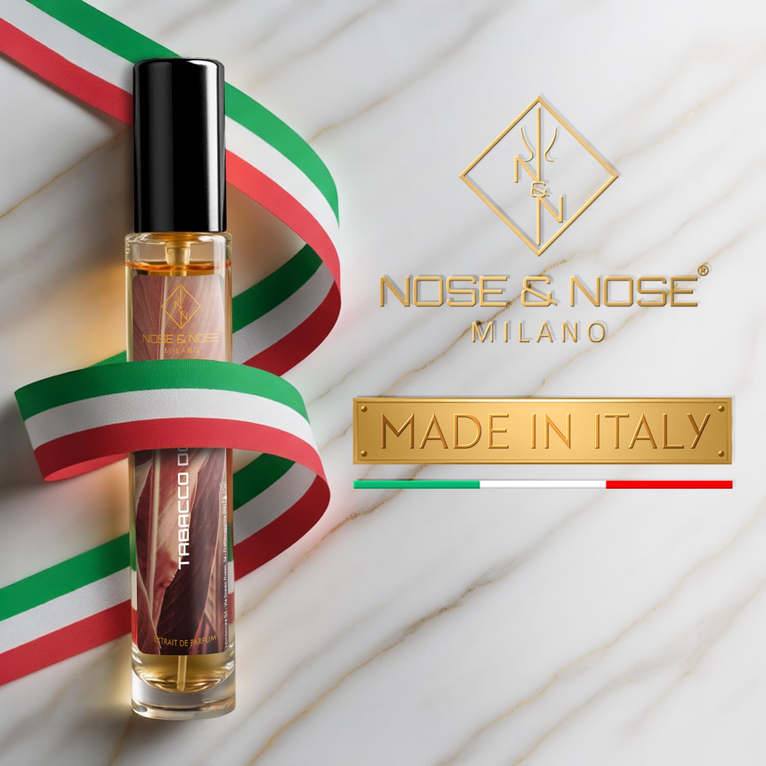 NOSE & NOSE MILANO Tabacco Dolce Profumo Unisex Extrait de Parfum Equivalente e Ispirato Tobacco Vanille - Profumo di Lunga Durata e persistente, Fragranza Intensa con 30% di Essenza Pura 100 ml