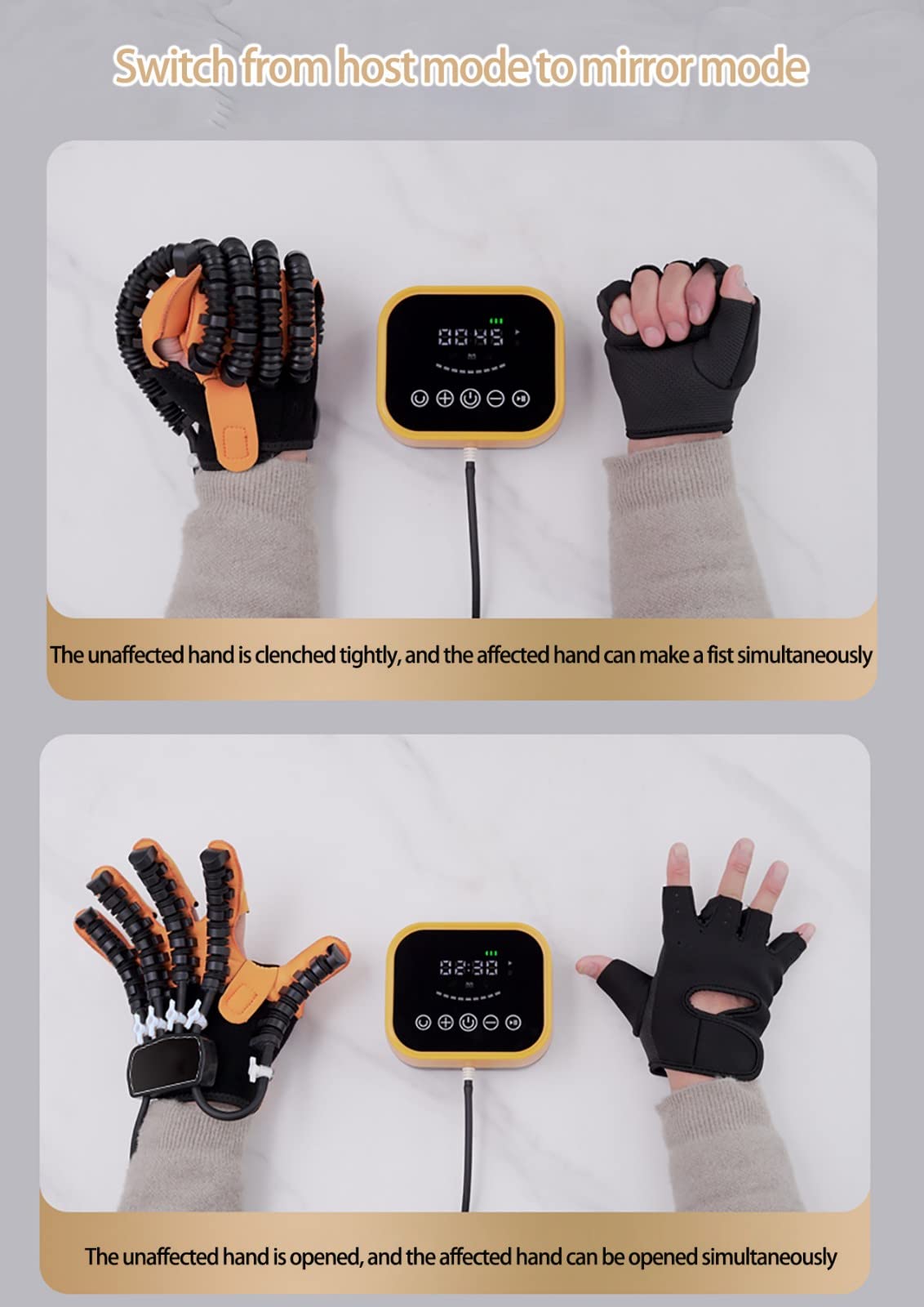 Rehabilitationshandschuhe für Fingertraining, Schlaganfallerholung, Handfunktionsstörung & Gelenkunterstützung – unterstützende Orthese
