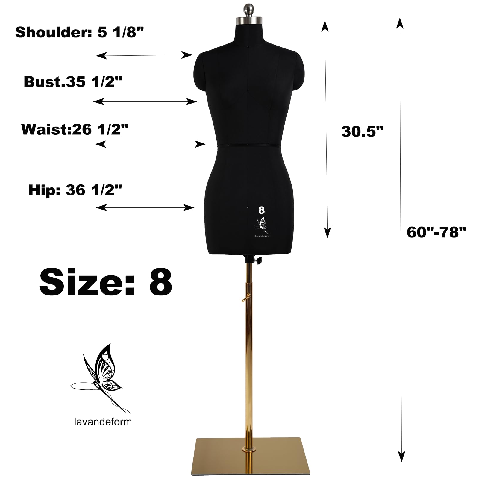 Amazon.com: lavandeform Female Sewing Mannequin, Size8