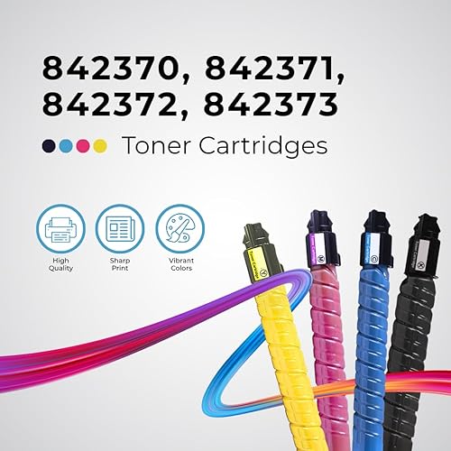 Miniatura 10 de Toner Pros (TM) - Cartucho de tóner compatible (842378, 842379, 842380, 842381) para impresoras Ricoh IM C300, Lanier IM C300, Savin IM C300