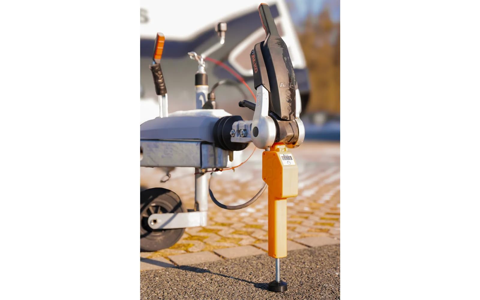 BERGER Digitale Stützlastwaage BS150 | Kompakte Anhängerwaage Deichselwaage Waage für Anhängerkupplung | Präzise Stützlastanzeige bis 150 kg für Anhänger & Wohnwagen