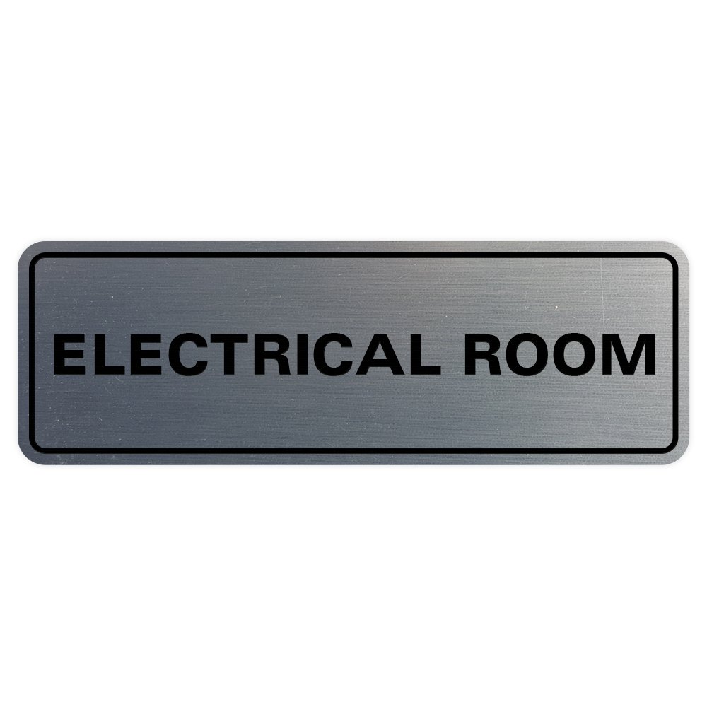 All Quality Standard Electrical Room Door/Wall Sign 2" x 6" - Small