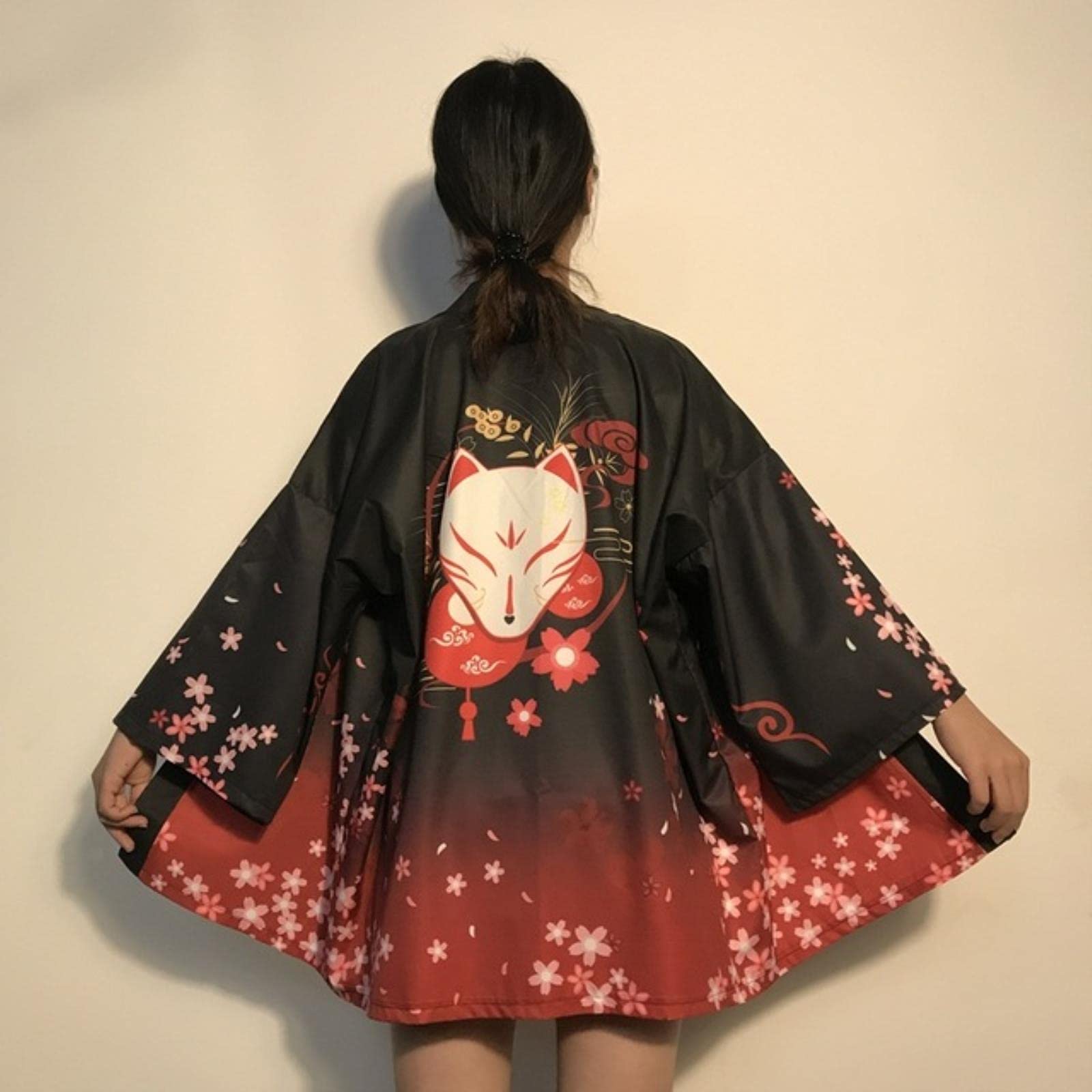 SARGE SARGE Kimono Mujer japonés Haori Yukata Samurai Ropa Verano Playa Mujer Kimono cárdigan Ropa Camisa Blusa Kimono Cosplay