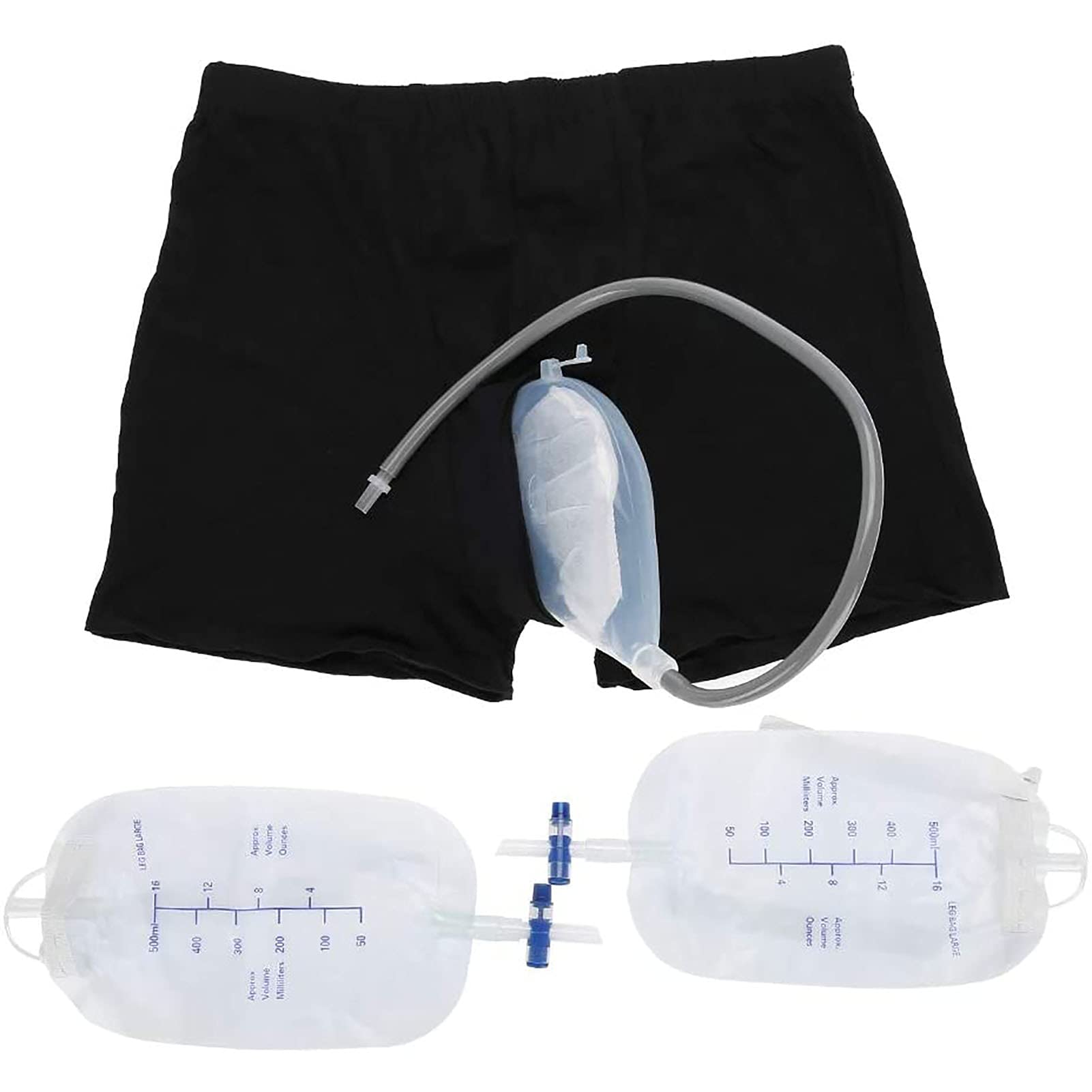 Bolsa de orina portátil para Hombres, Pantalones con Dispositivo urinario Externo, recolector de orina para Caminar para incontinencia, Soporte portátil para catéter para orinar en Las piernas a
