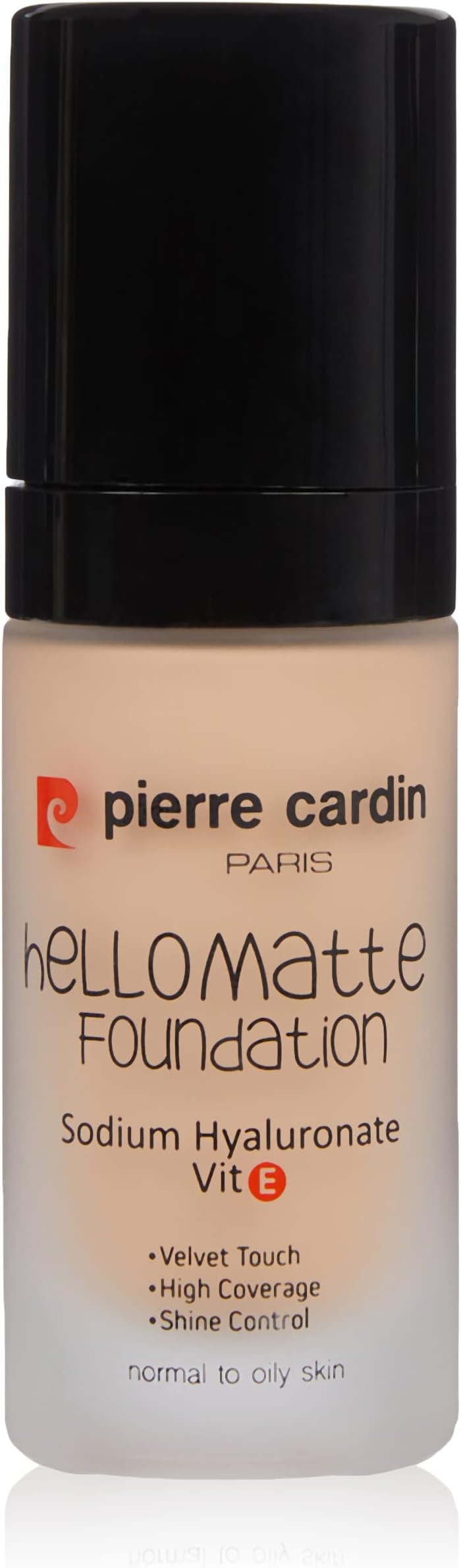 Pierre Cardin Paris, Lightweight Hello Matte Foundation, Controls Sebum & Oil, Matte Skin All Day Long for Oily to Normal Skin - 607 Medium Beige