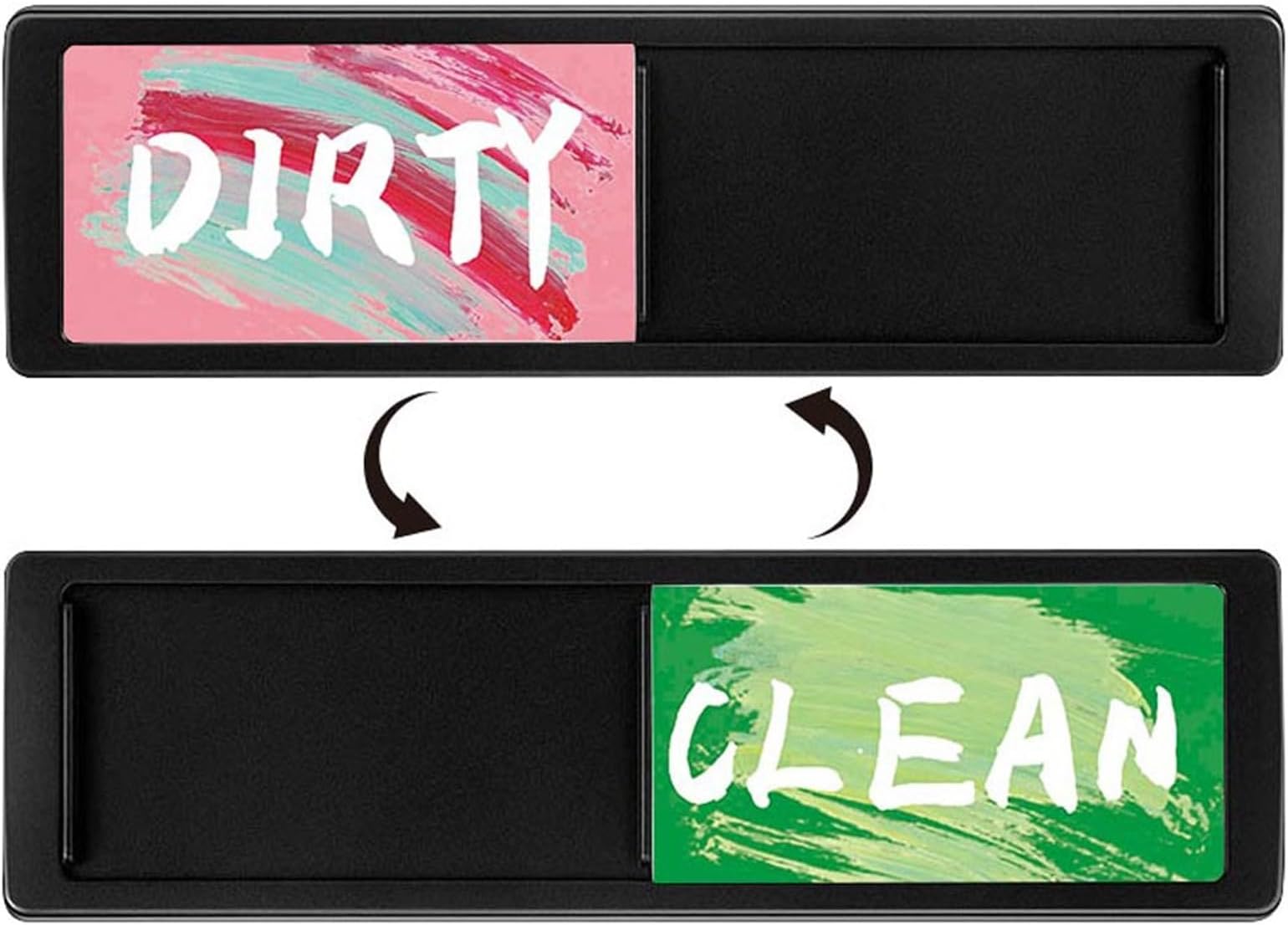 Clean Dirty Dishwasher Sign Magnet Clean Dirty Sign Non-scratching Dishwasher Indicator Sign, Dishwasher Signer Dishwasher Sliding Reminder Sign, Practical Gadgets for Home (black)