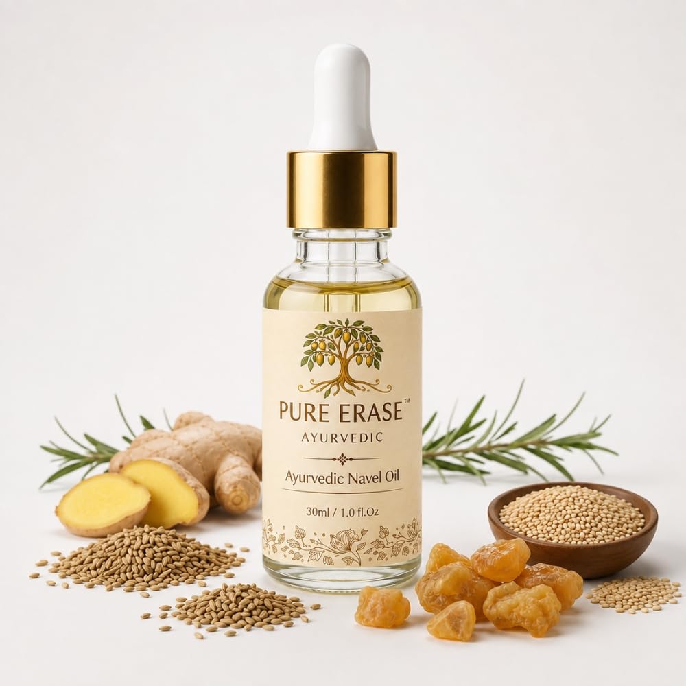 Ayurvedic Nabhi Oil | Belly Button Oil For Bloating, Gas Relief & Digestion | Navel Oil's With For Ajwain, Hing, Ginger & Saunf | Heals through 72,000 Nadi Navel Therapy | 30ml-image-10