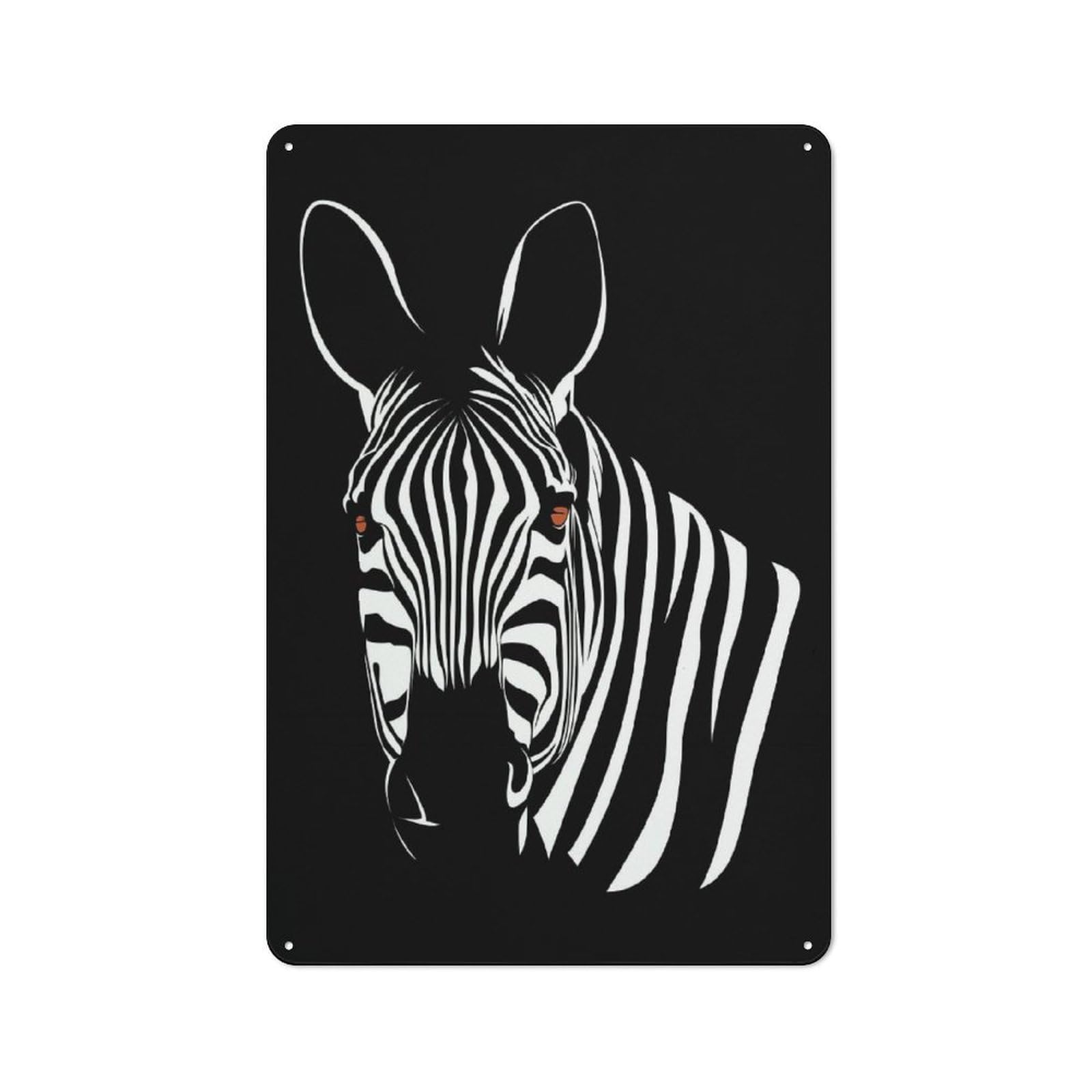 Junmoney Style-13 Zebra Metal Wall Decor Sign, Small Wall Accent For Seasonal Kitchen, Dining Room Or Entrance, 30X20cm