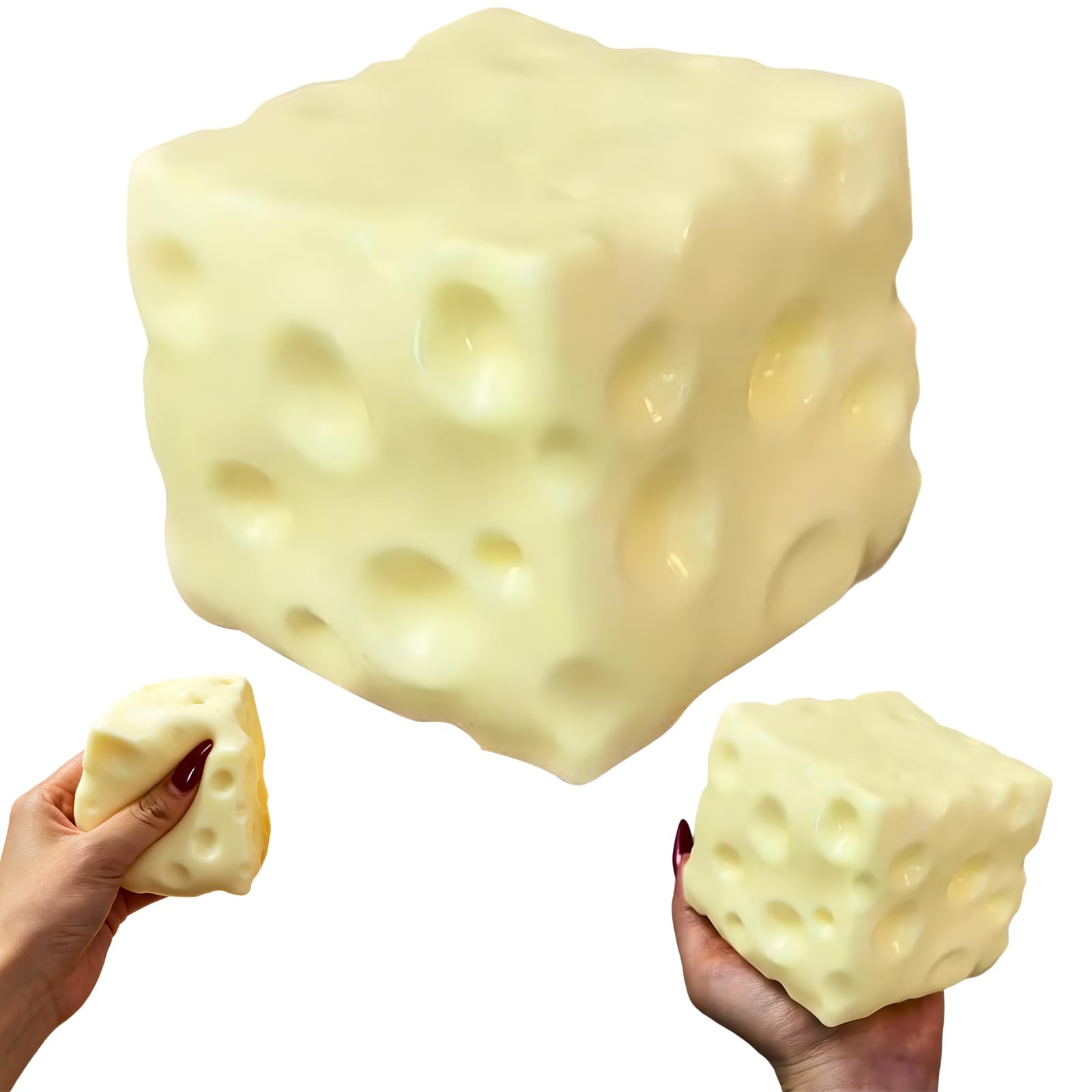 Photo 1 of YDJFWT Coconut Oil Stress Ball, Cheese-Shaped Squishy Toy