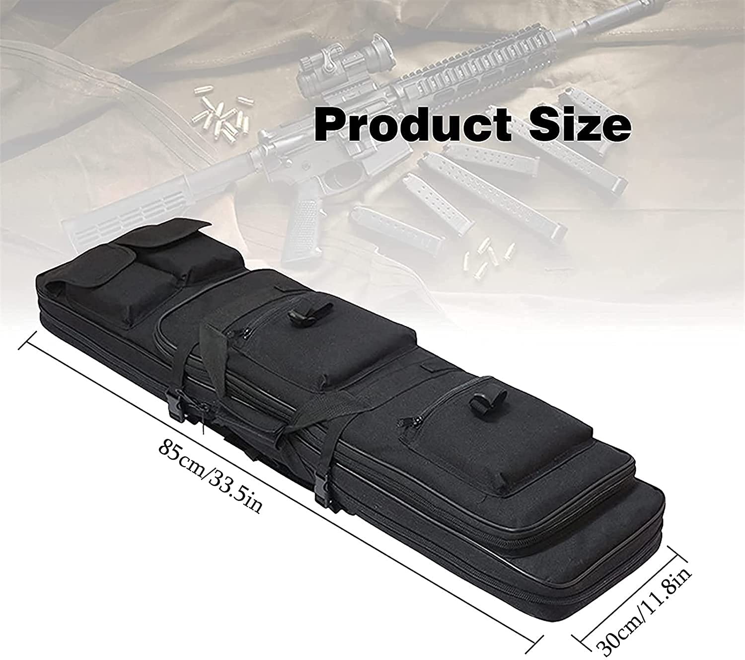 Custodia per Fucile, Fodero per Fucile, Borsa per Fucile tattico con Cerniera Completa, Custodia per Fucile per Fucile Soft Air in Tessuto Oxford, Borsa per Pistola da Pesca portat