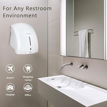 Hand Dryer Electric Automatic Sensor Handy Wash Commercial for Bathroom - White
