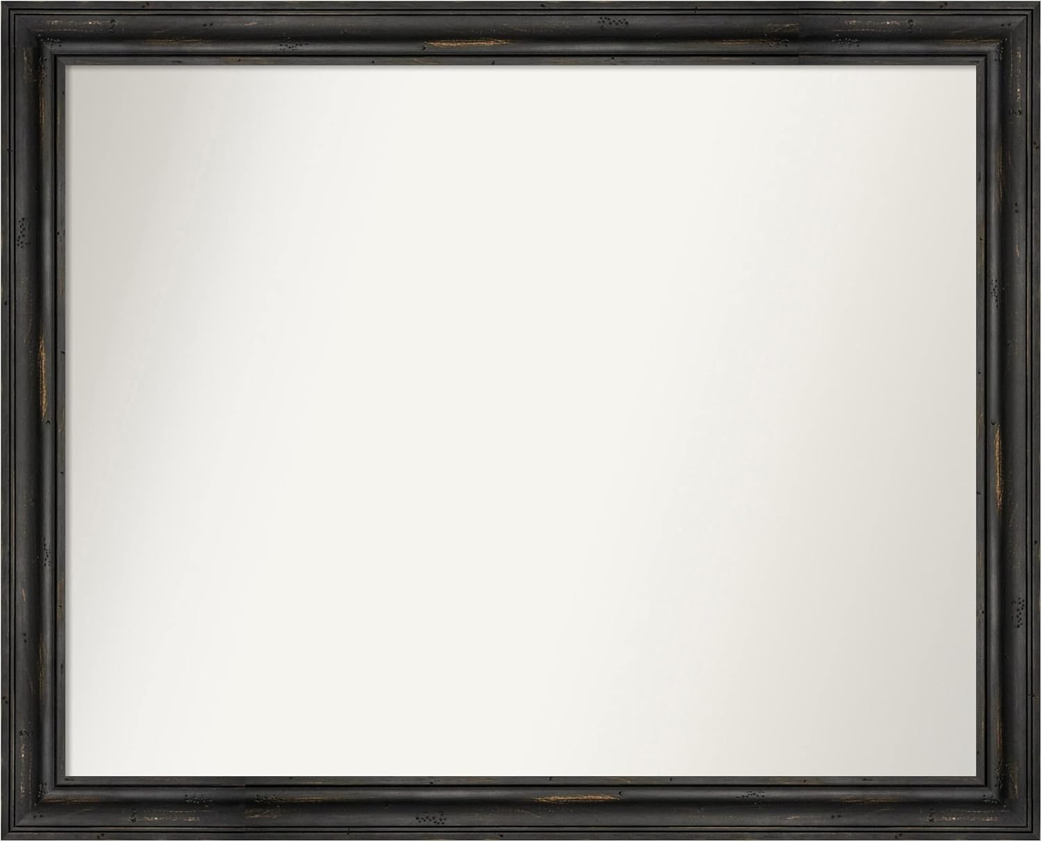 Amanti Art Black Bathroom Mirror for Over Sink, 25x31 Rustic Pine Black Narrow Rectangle Vanity Mirror, Large Country Rustic Wood Frame, Hangs Horizonally and Vertically, Bathroom Wall Decor,