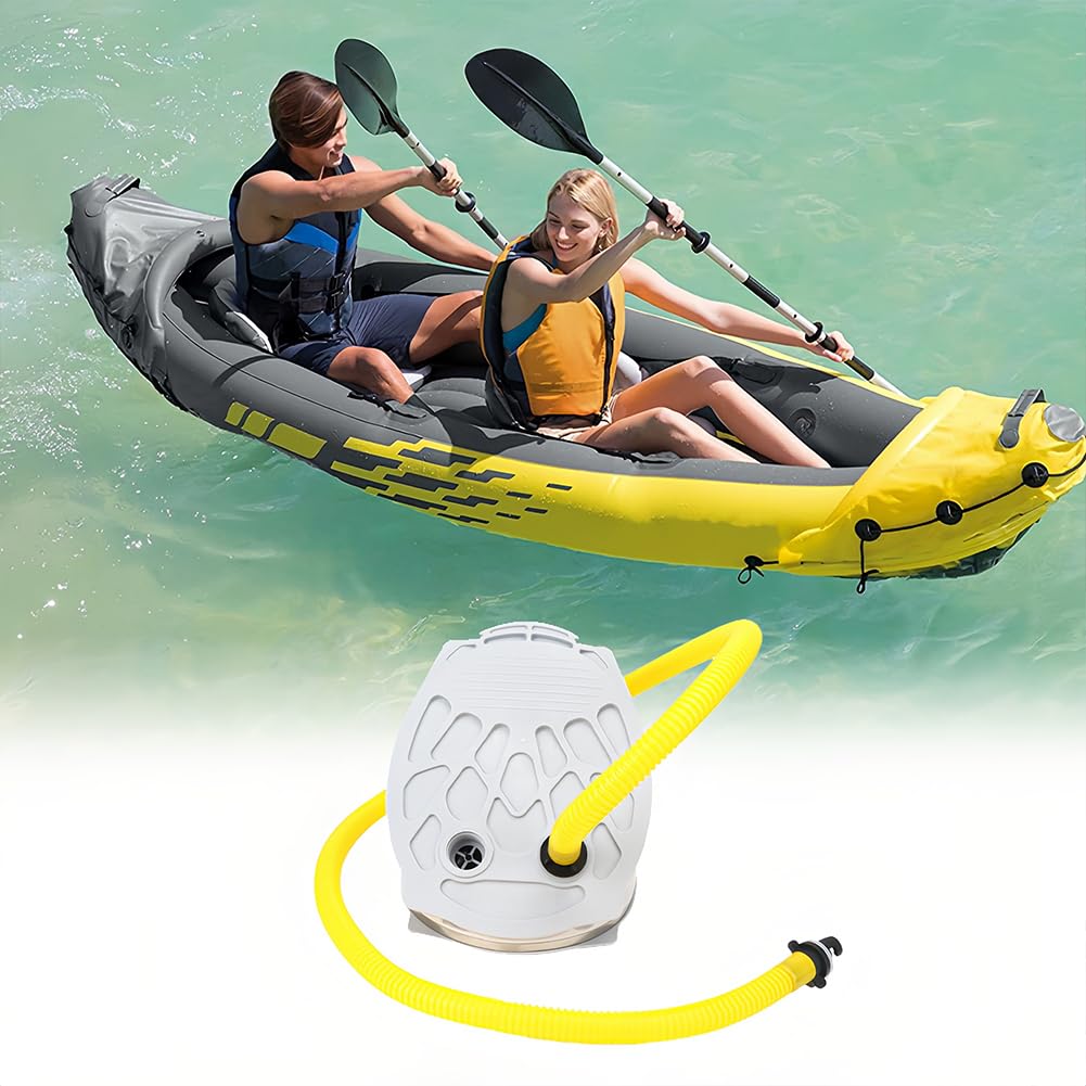 Joyzan Bomba de Aire Pie, Tipo Fuelle Portátil Práctica para Inflar Kayaks Botes Camas Inflables Flotadores Anillos Natación Más Fácil Actividades Libre Uso Pie Ligera Usar Sistema Antideslizante