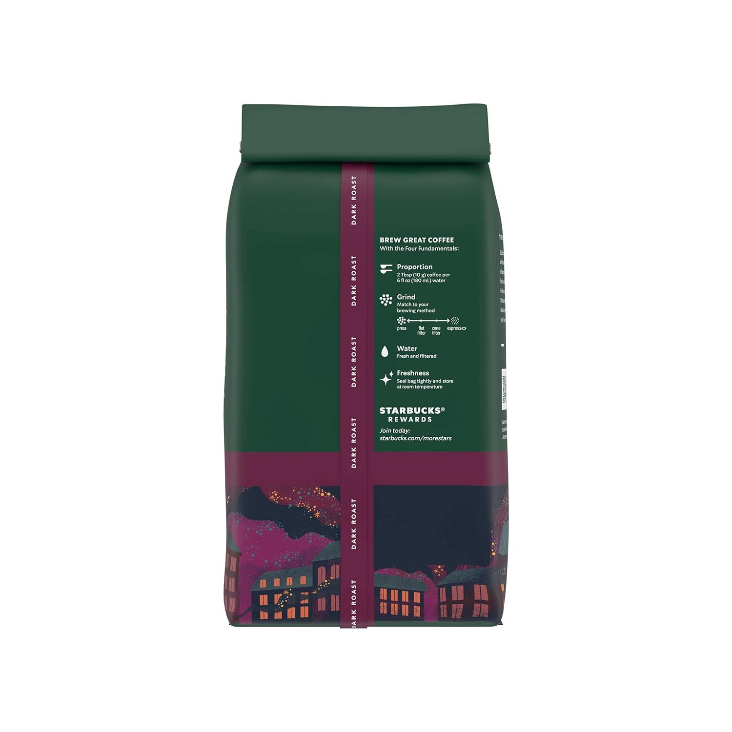 Starbucks Dark Roast Whole Bean Coffee — French — 100% Arabica — 1 bag (28 oz) (Pack of 4)