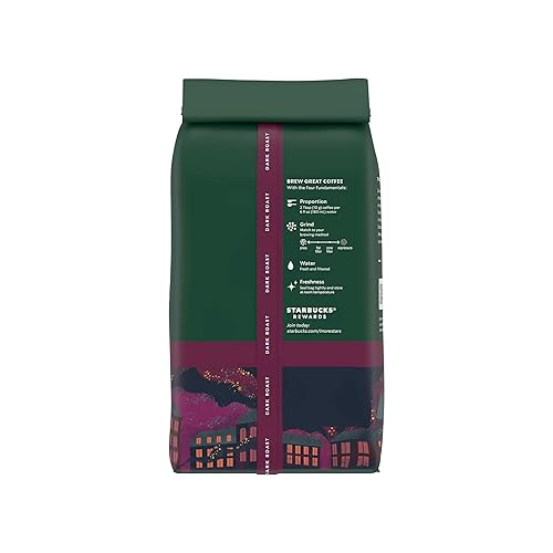 Miniatura 7 de Starbucks Café en grano entero tostado oscuro, francés, 100% arábica, 1 bolsa (28 onzas)