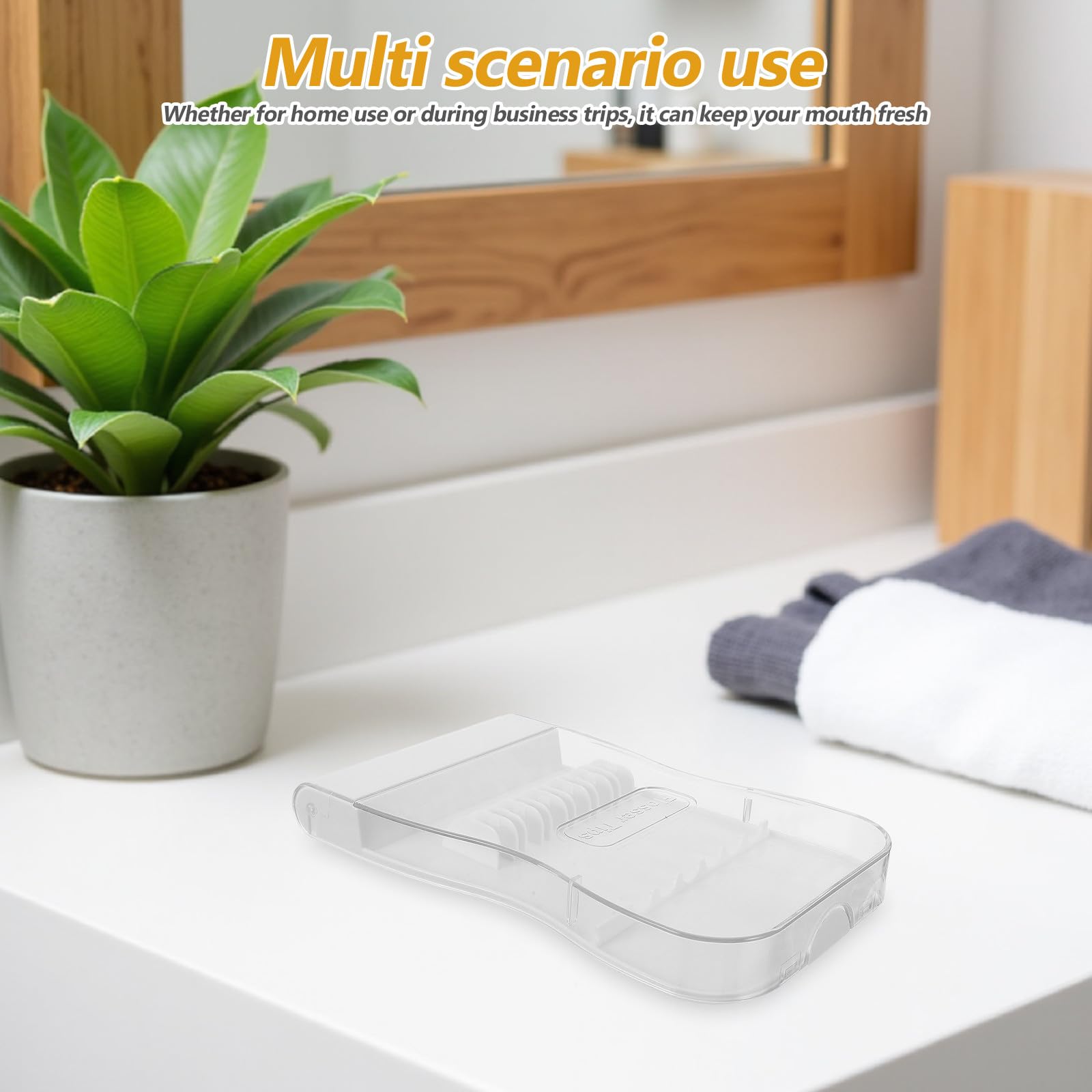 Yardwe Boîte de rangement pour 3 embouts de jet dentaire - Étui de voyage compatible avec Waterpik - Rangement pour embouts d'hydropulseur dentaire avec 6 compartiments 16 x 9,5 x 1,8 cm