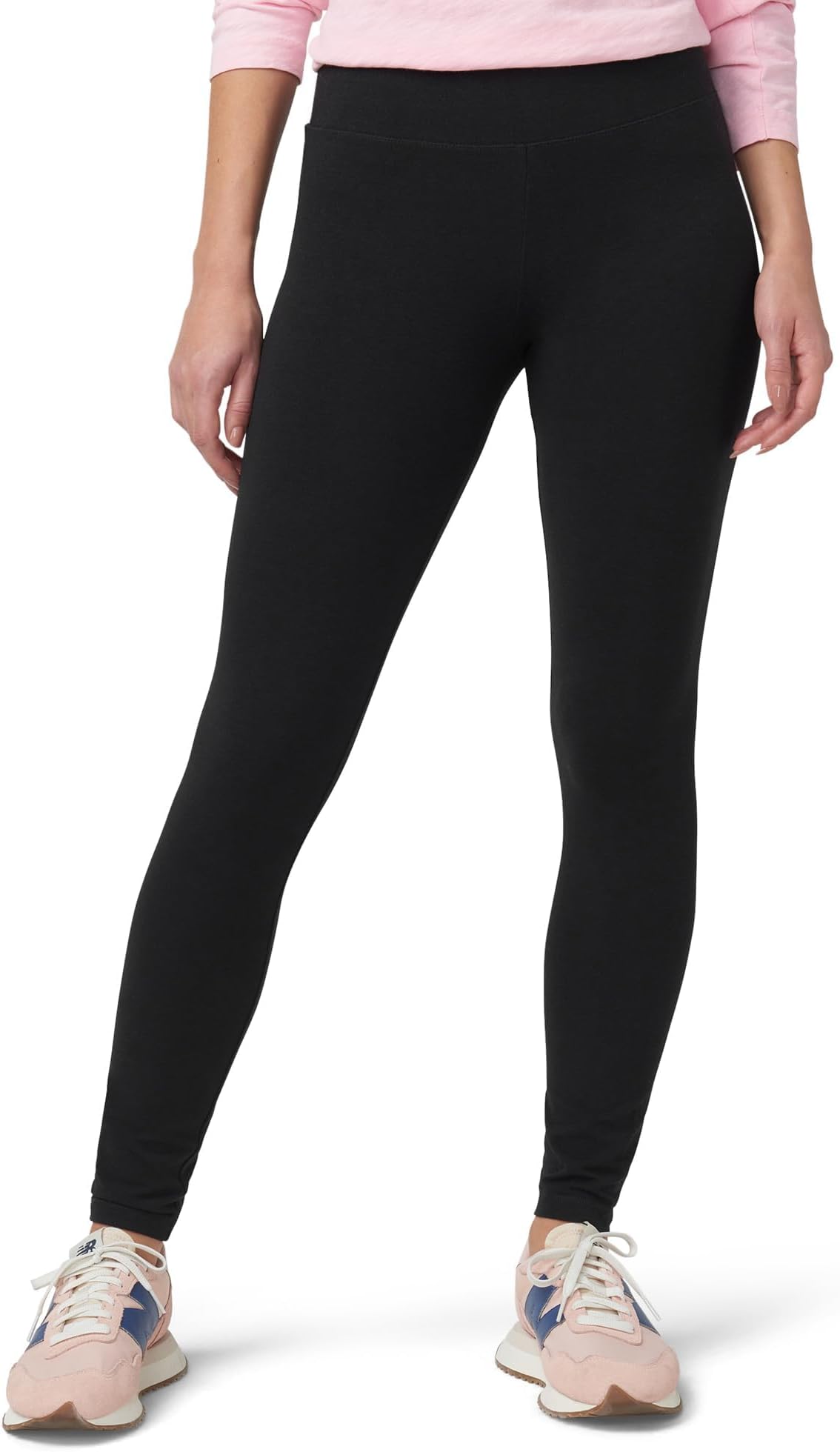 HUE Women's Ultra Soft Cotton Leggings with Wide Waistband, Full and Capri Length