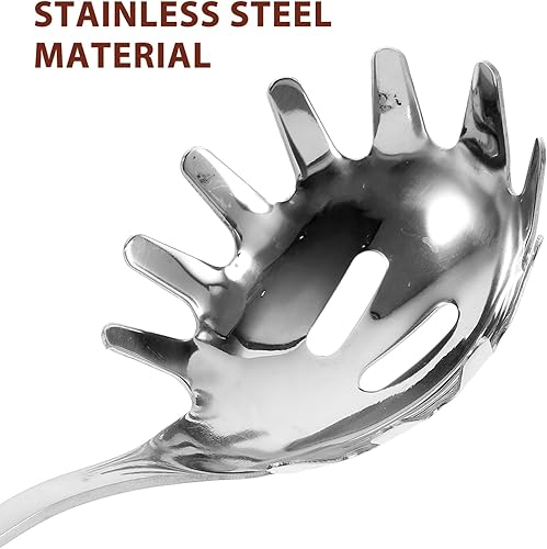 Miniatura 5 de Luxshiny Cuchara de fideos para fideos, fideos de espagueti, pasta de espagueti, cuchara, cuchara, tenedores para servir pasta, tenedor, fideos