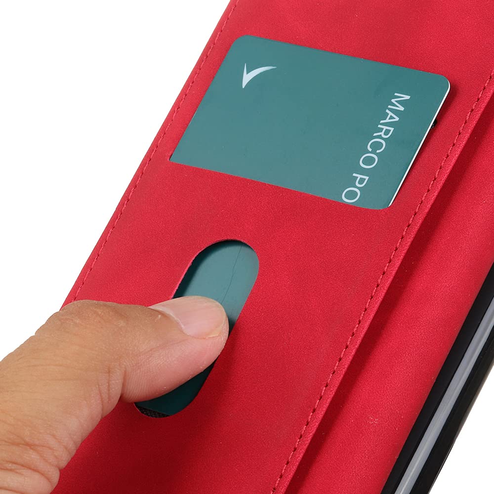 Custodia Portafoglio In Pelle Con Magnetica Per Oppo Reno8 T (Reno 8T) 4G, Slot Carte E Supporto, Marrone - 4